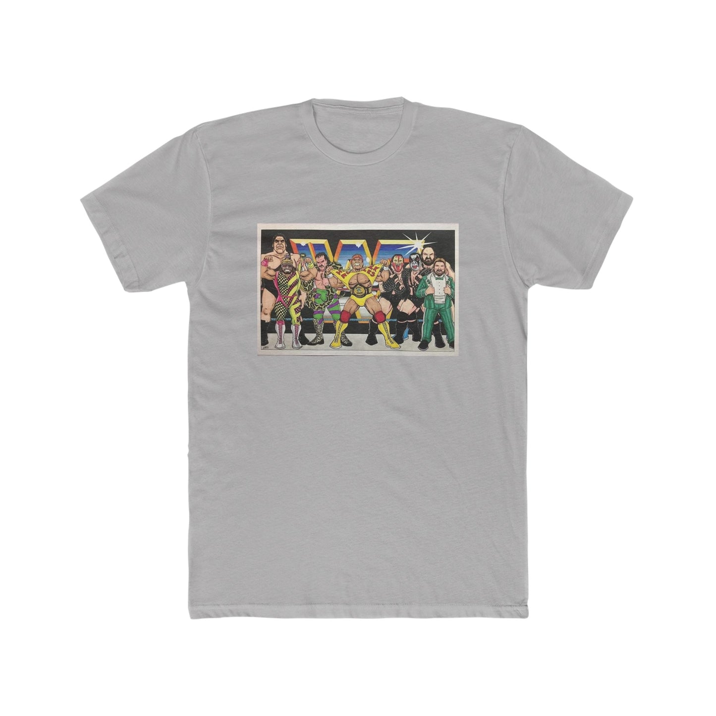 Vintage Wrestling - W W F 80s Men's Cotton Crew Tee