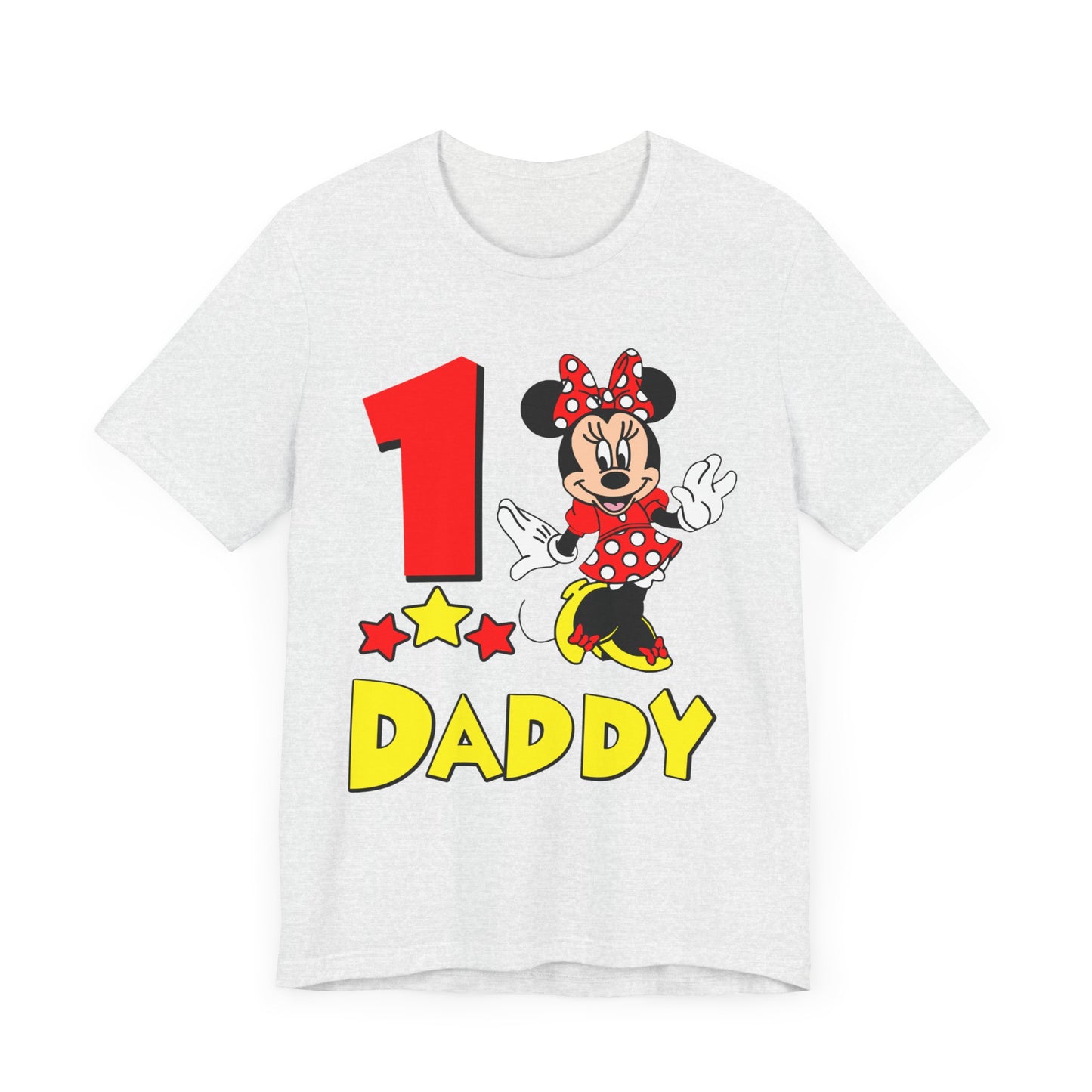 1st birthday - Minnie - Daddy shirt - Unisex Short Sleeve Tee