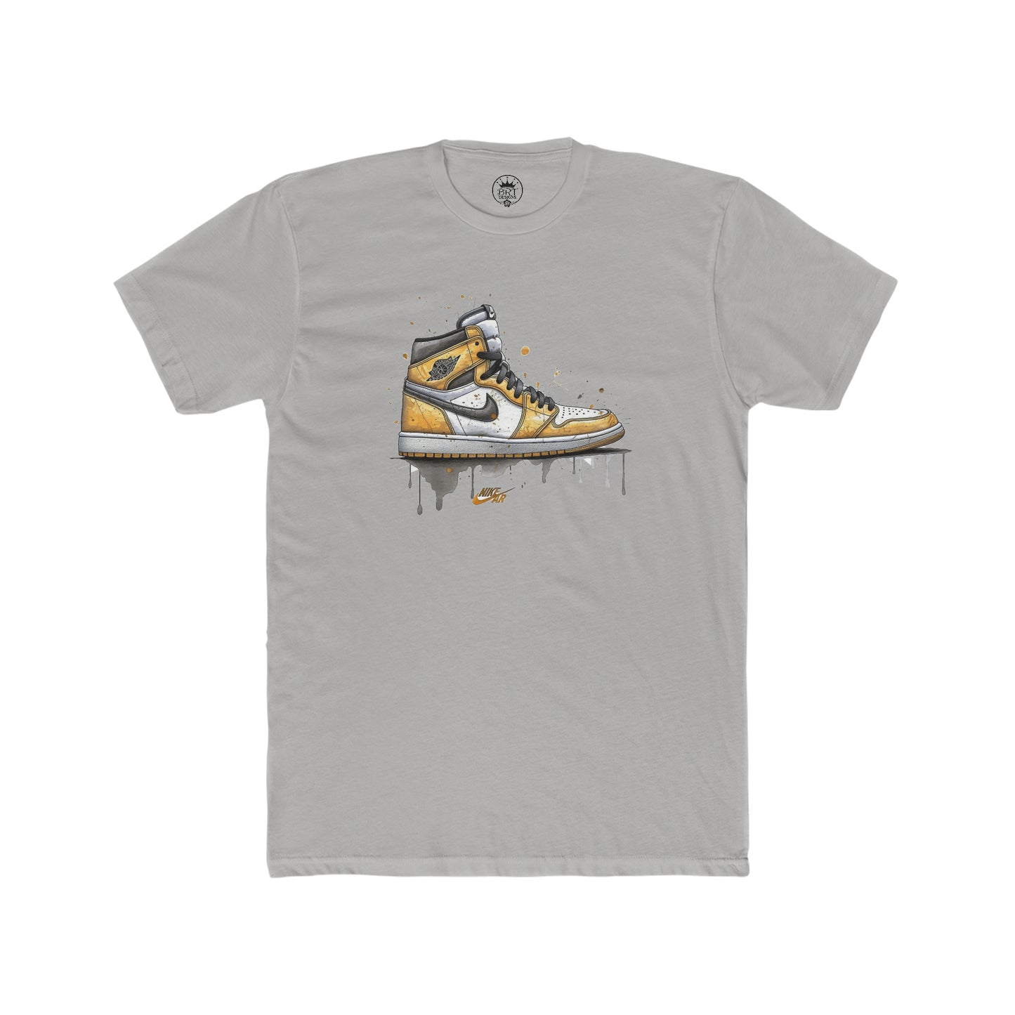 Jordan drip shoes (YELLOW AND WHITE) Men's Cotton Crew Tee