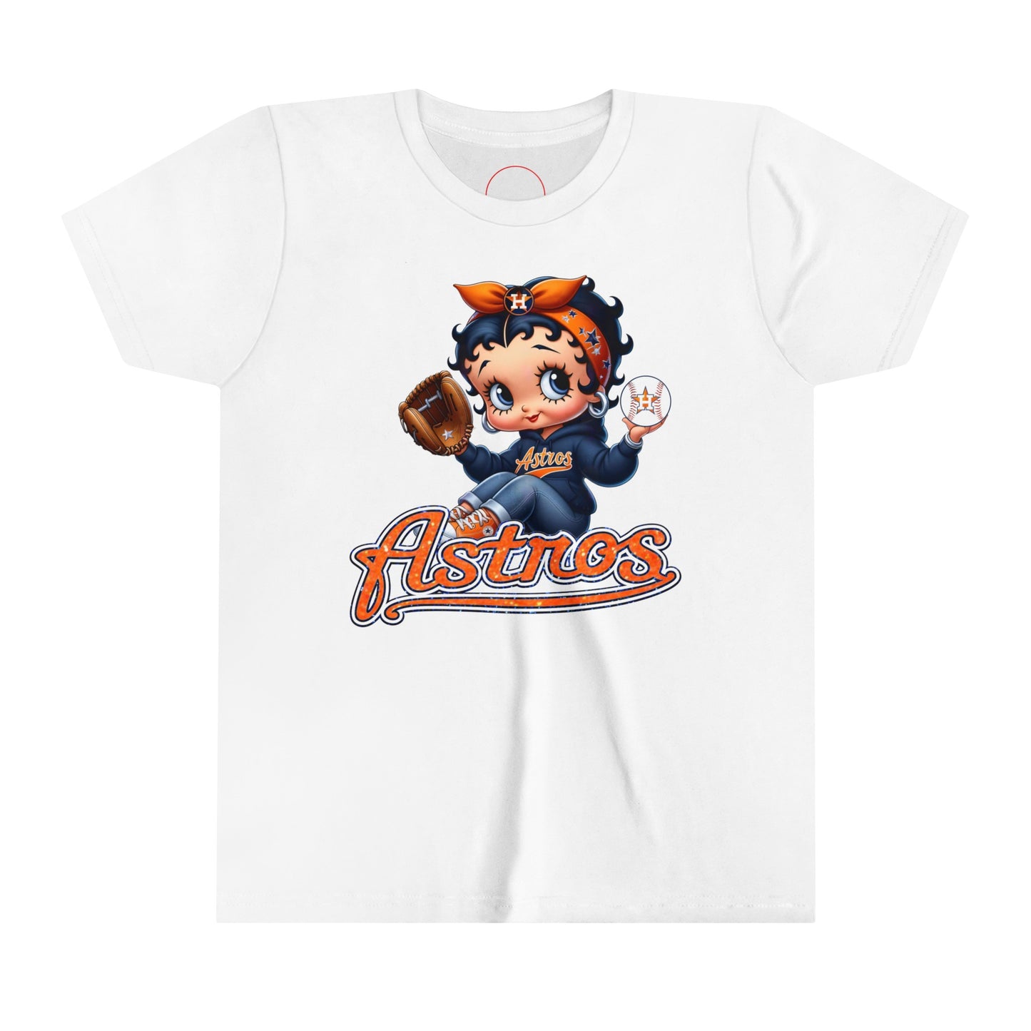 Astros Betty Boop Youth Short Sleeve Tee