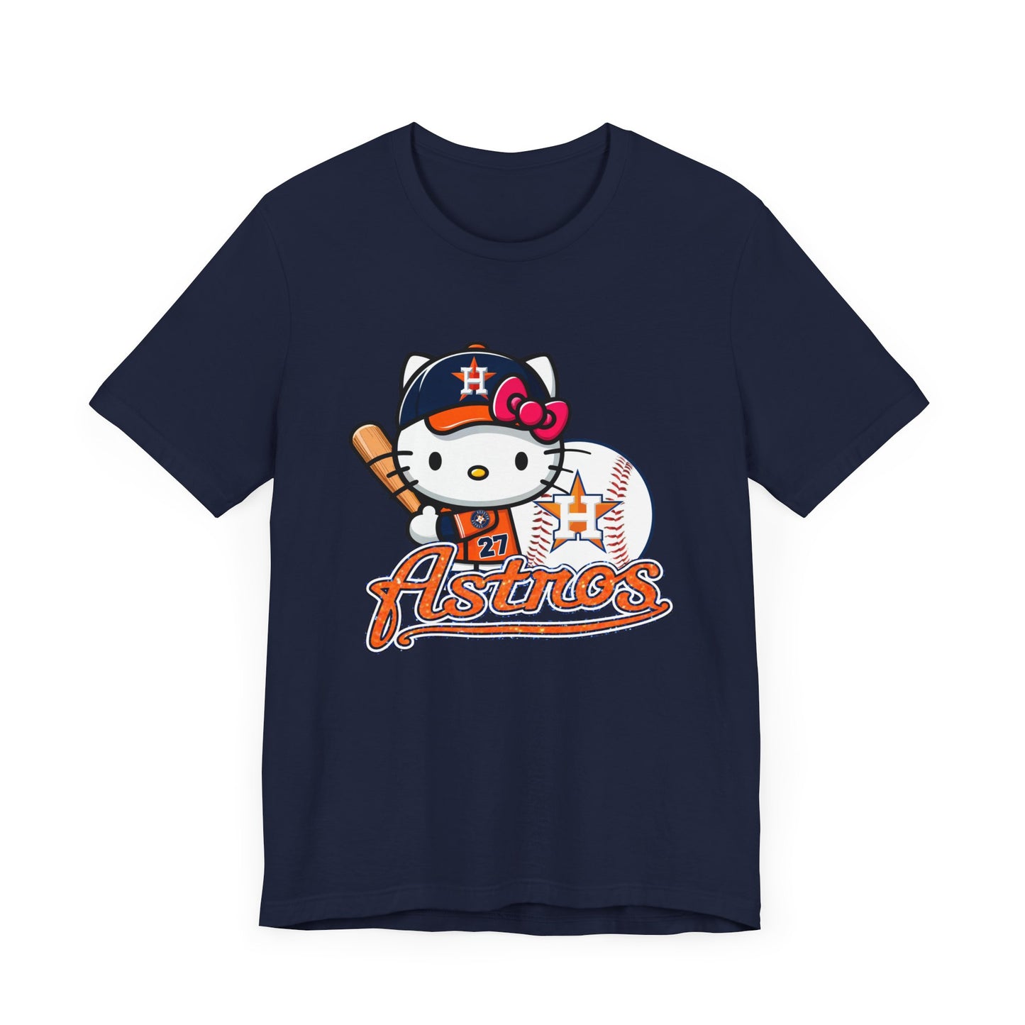 Astros - Kitty - Orange - Houston - Unisex Jersey Short Sleeve Tee