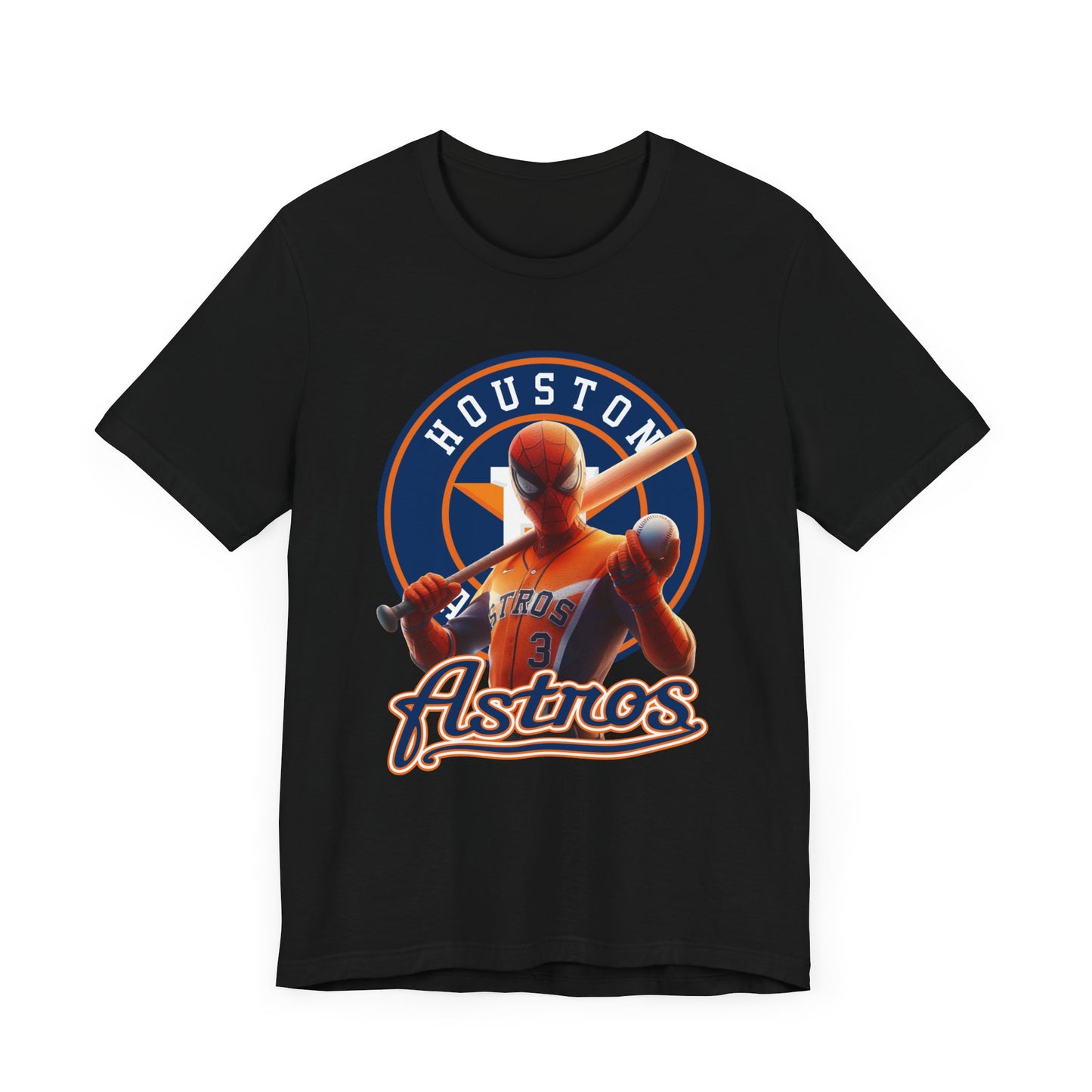 Astros - Spider - Orange and Navy - Unisex Short Sleeve Tee