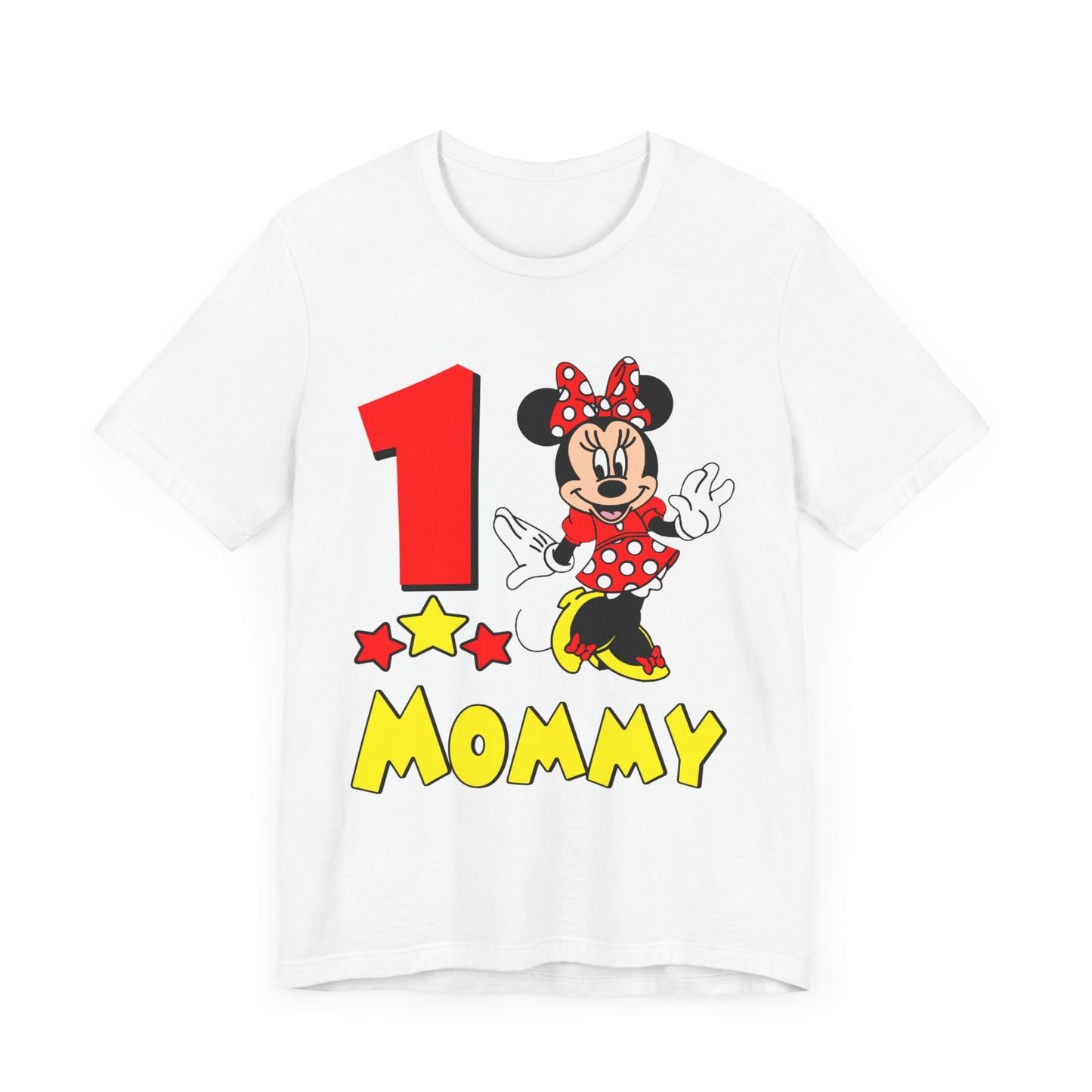 1st birthday - Minnie - Mommy shirt - Unisex Short Sleeve Tee