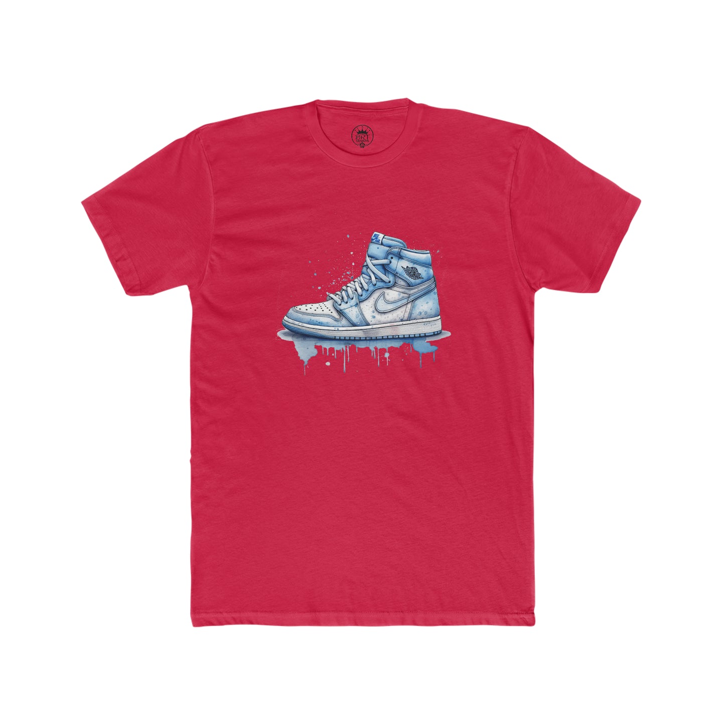 Jordan drip shoes (LIGHT BLUE ) Men's Cotton Crew Tee