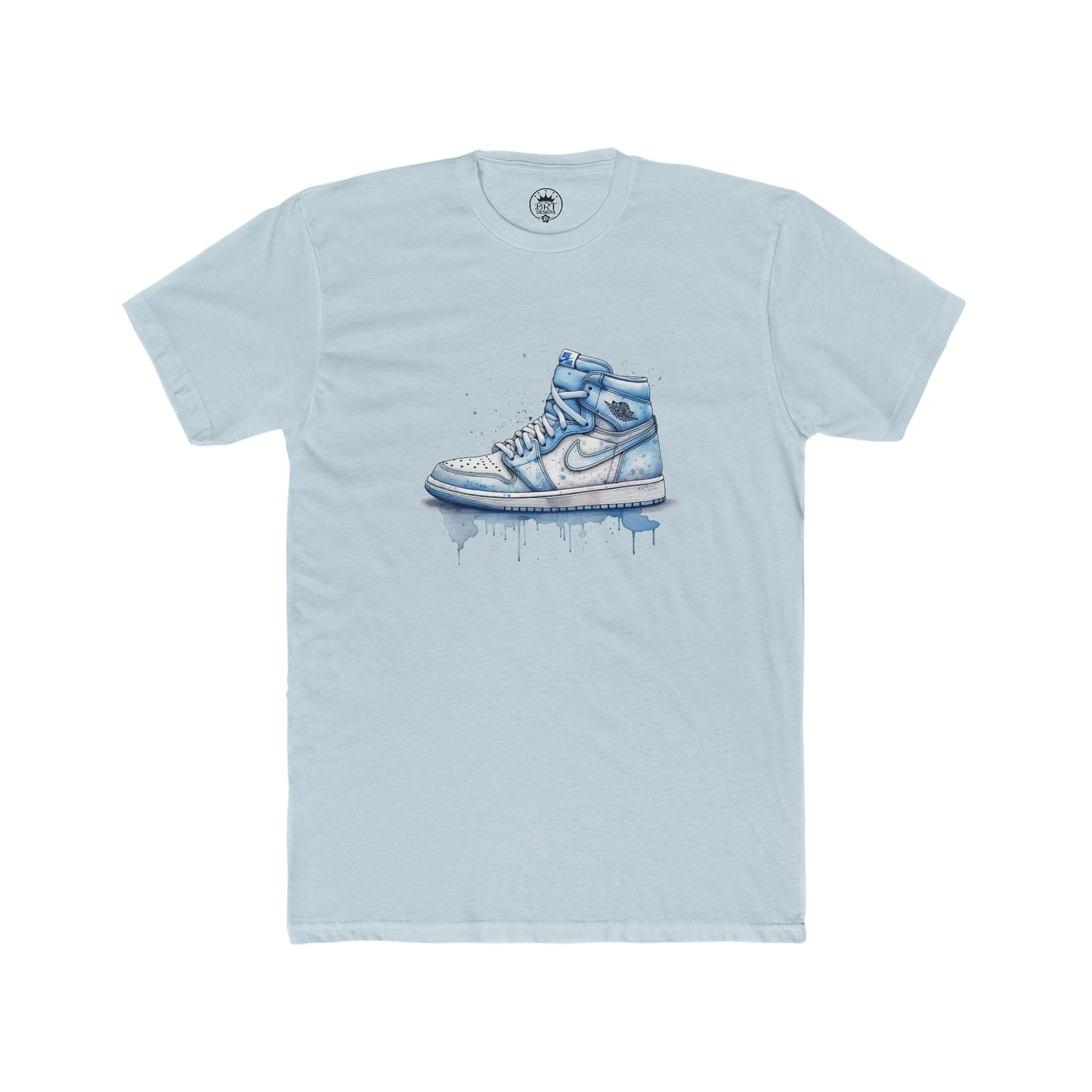 Jordan drip shoes (LIGHT BLUE ) Men's Cotton Crew Tee