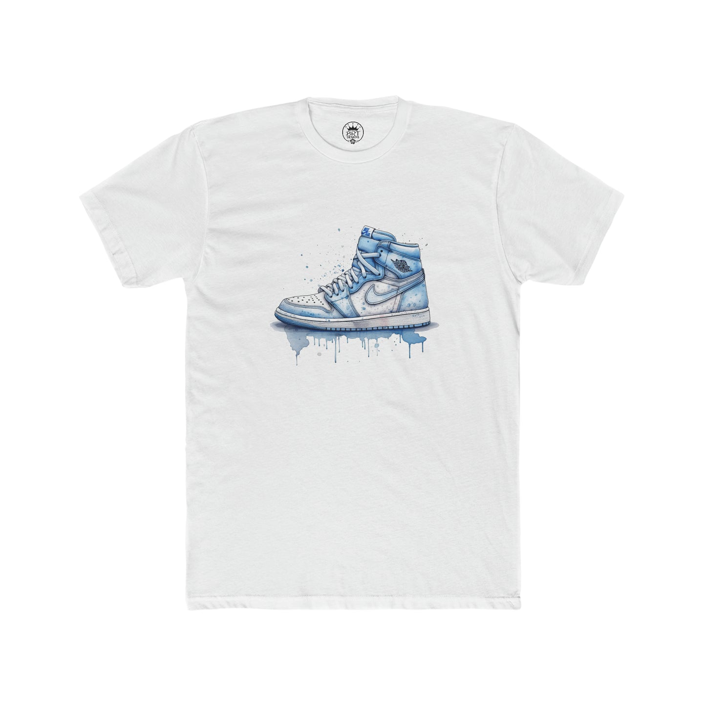 Jordan drip shoes (LIGHT BLUE ) Men's Cotton Crew Tee