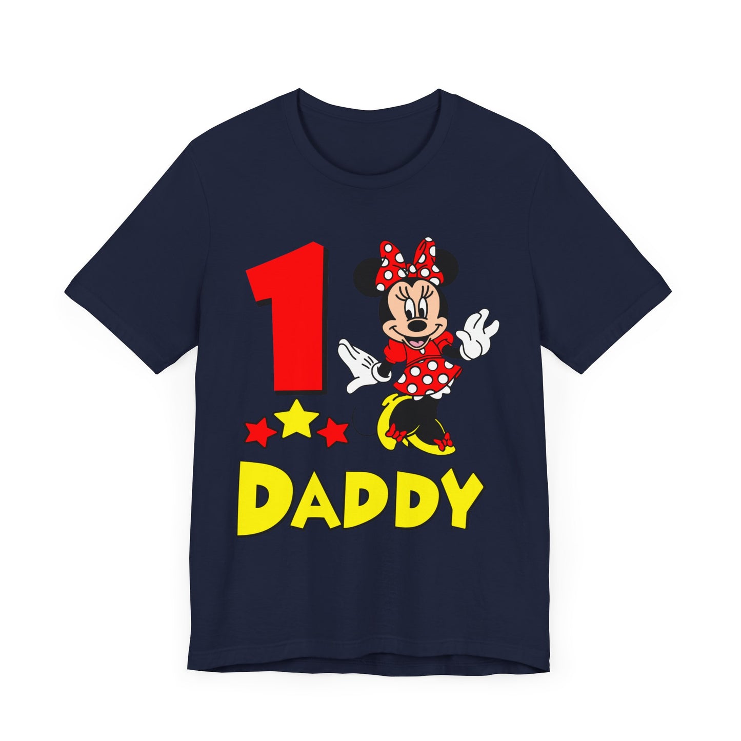 1st birthday - Minnie - Daddy shirt - Unisex Short Sleeve Tee