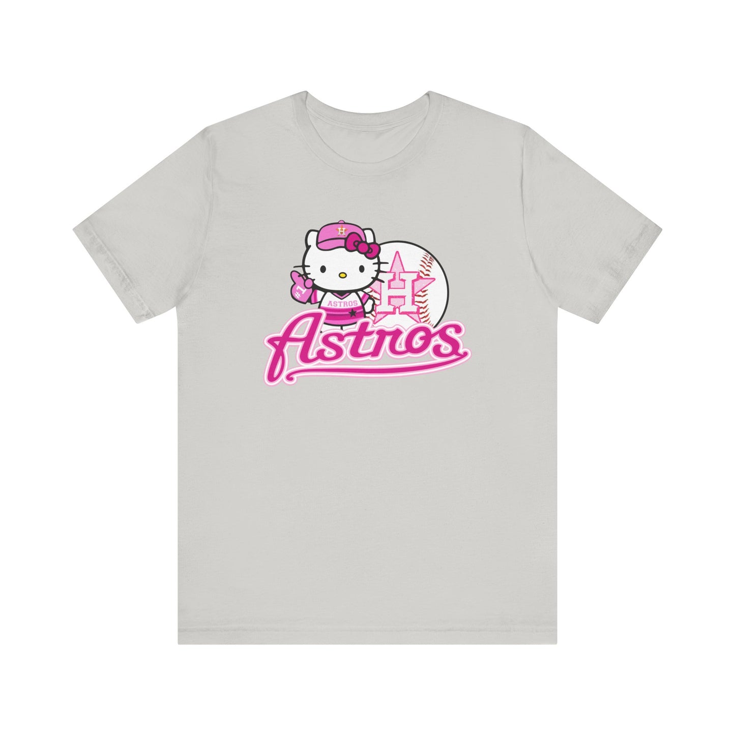 Pink Kitty Astros Unisex Jersey Short Sleeve Tee