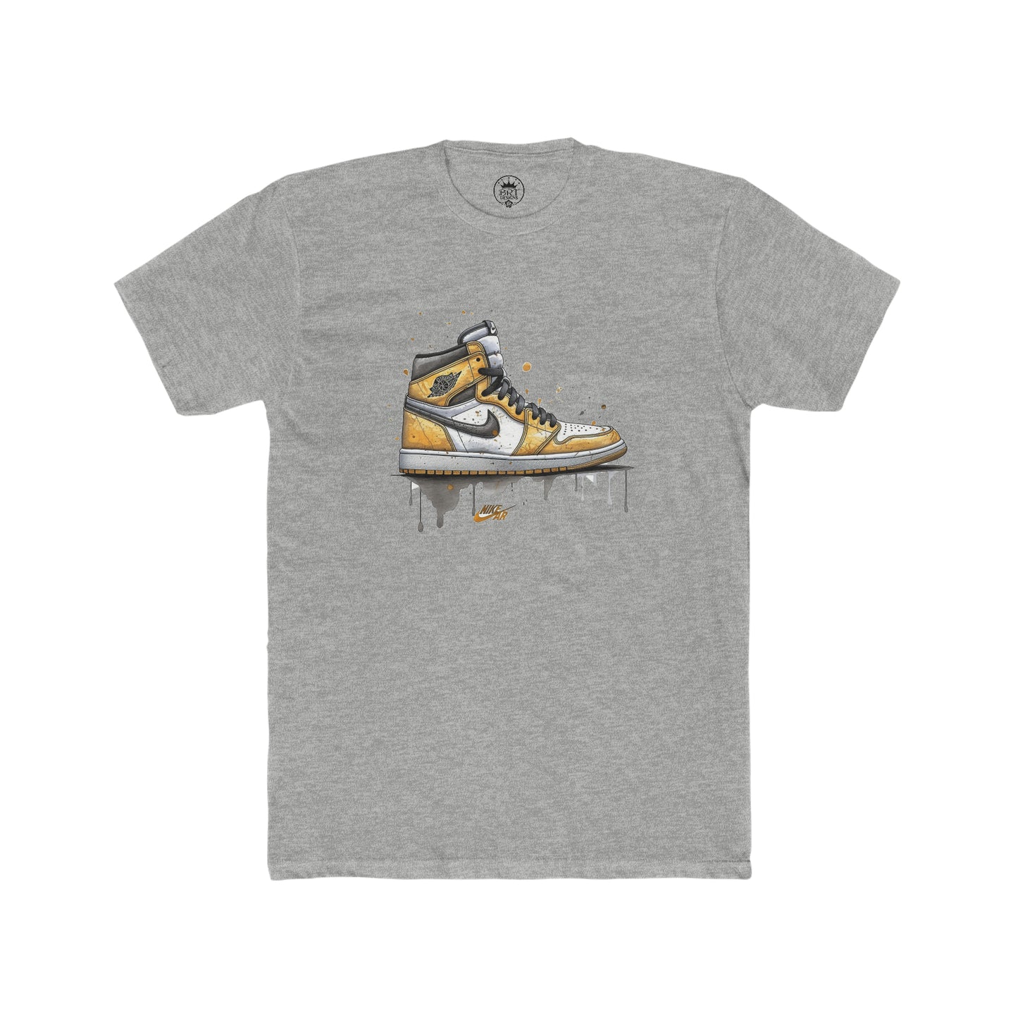 Jordan drip shoes (YELLOW AND WHITE) Men's Cotton Crew Tee