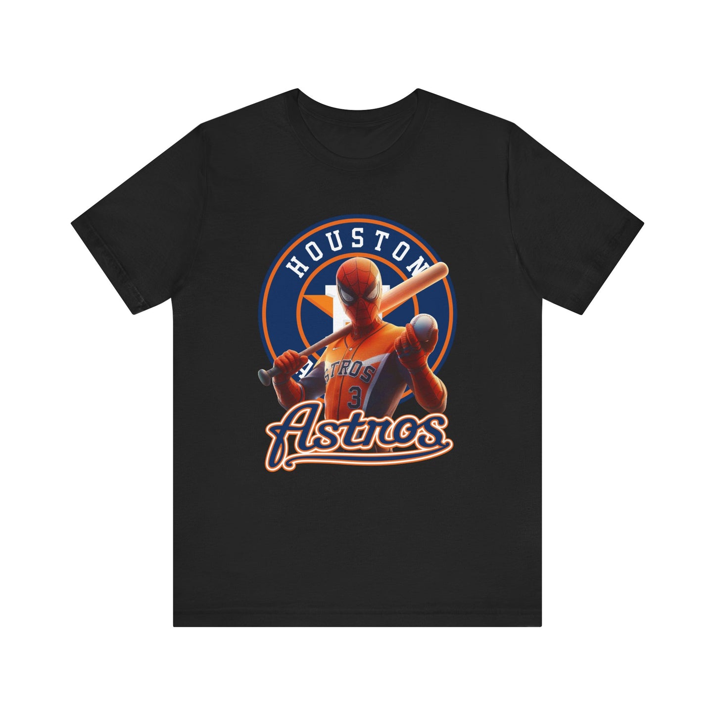 Astros - Spider - Orange and Navy - Unisex Short Sleeve Tee