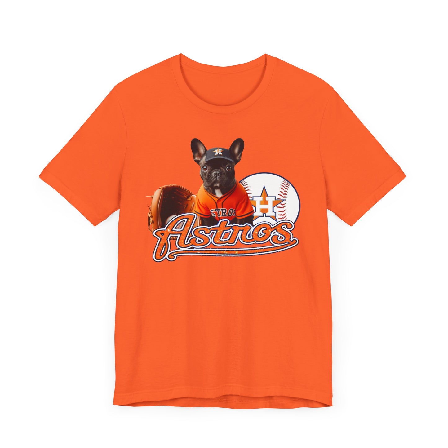 Astros - French bulldog - Houston - Unisex Short Sleeve Tee