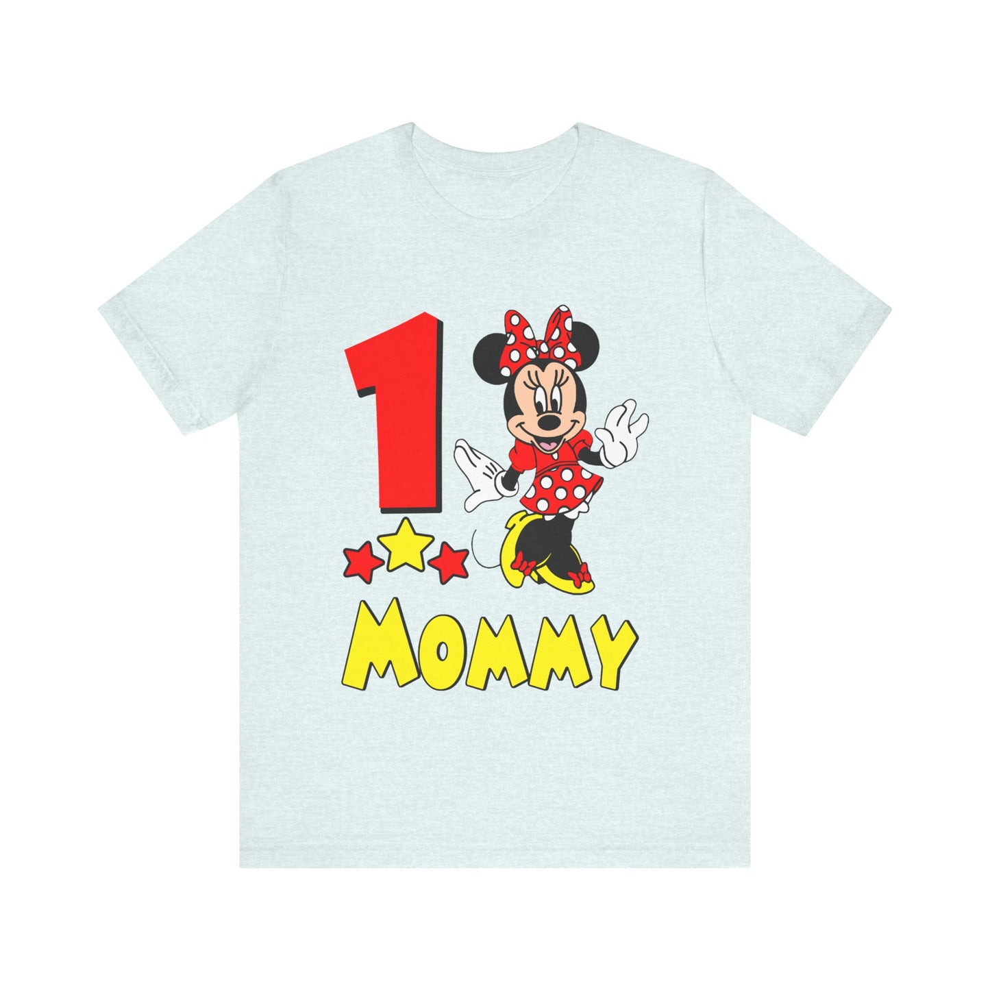 1st birthday - Minnie - Mommy shirt - Unisex Short Sleeve Tee