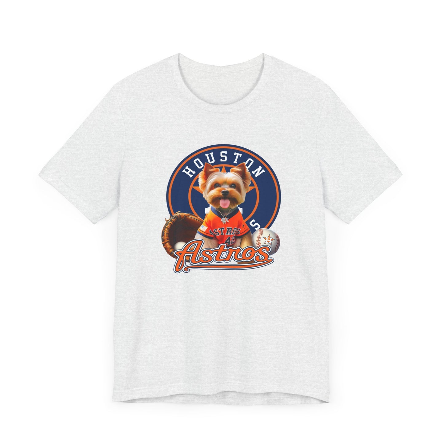 Astros - Yorkie - Houston - Unisex Short Sleeve Tee