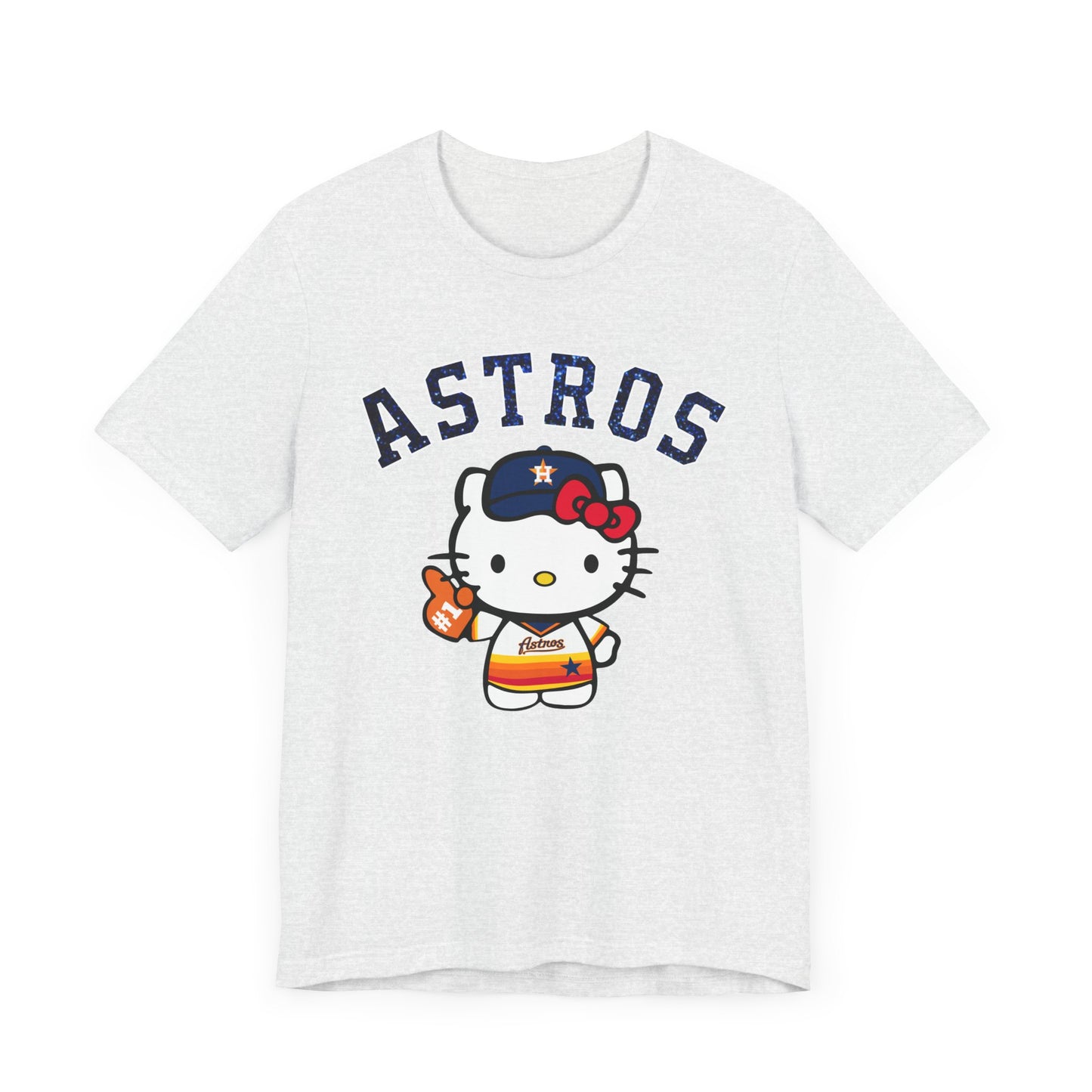 Astros - Houston - Kitty with Striped Jersey - Short Sleeve Tee