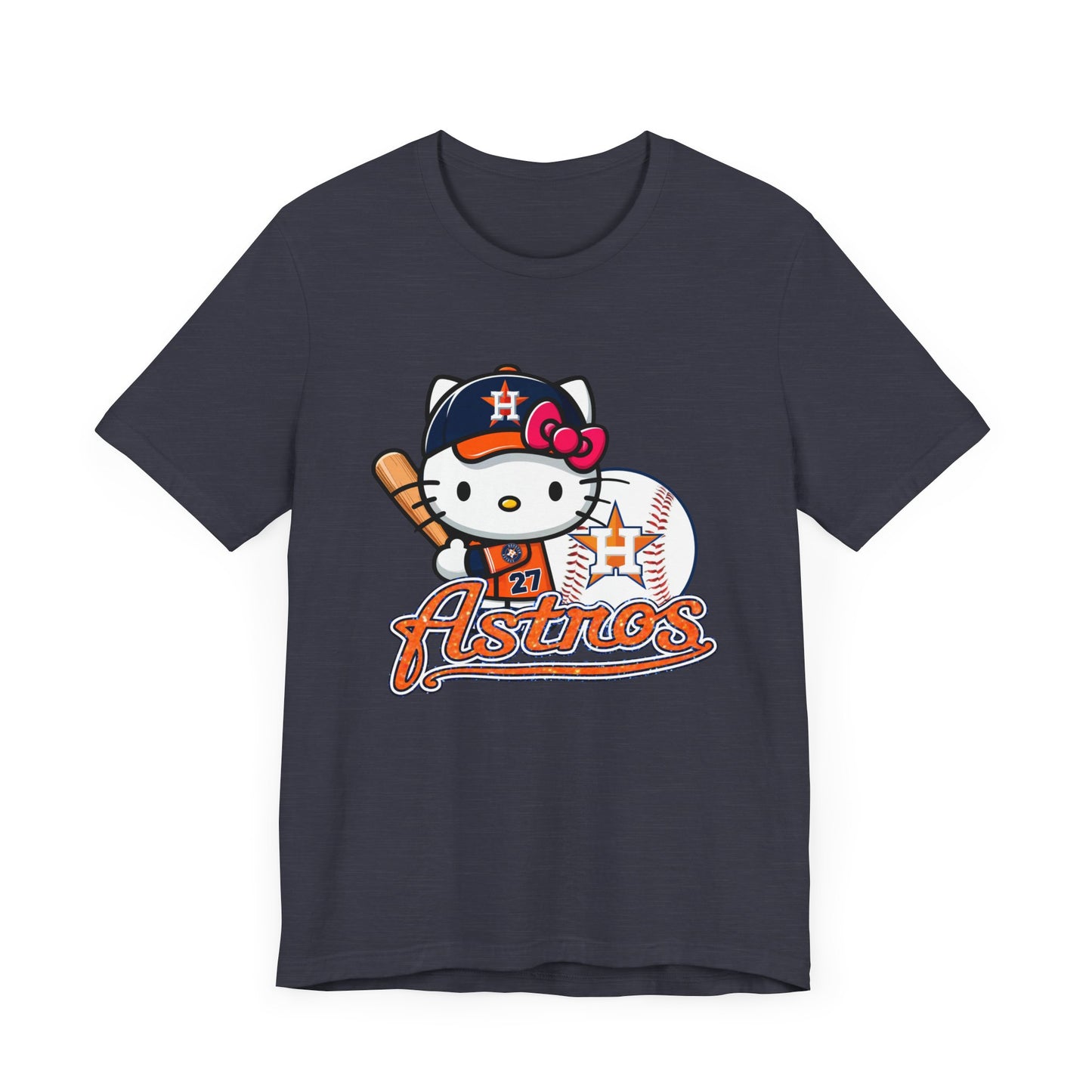 Astros - Kitty - Orange - Houston - Unisex Jersey Short Sleeve Tee