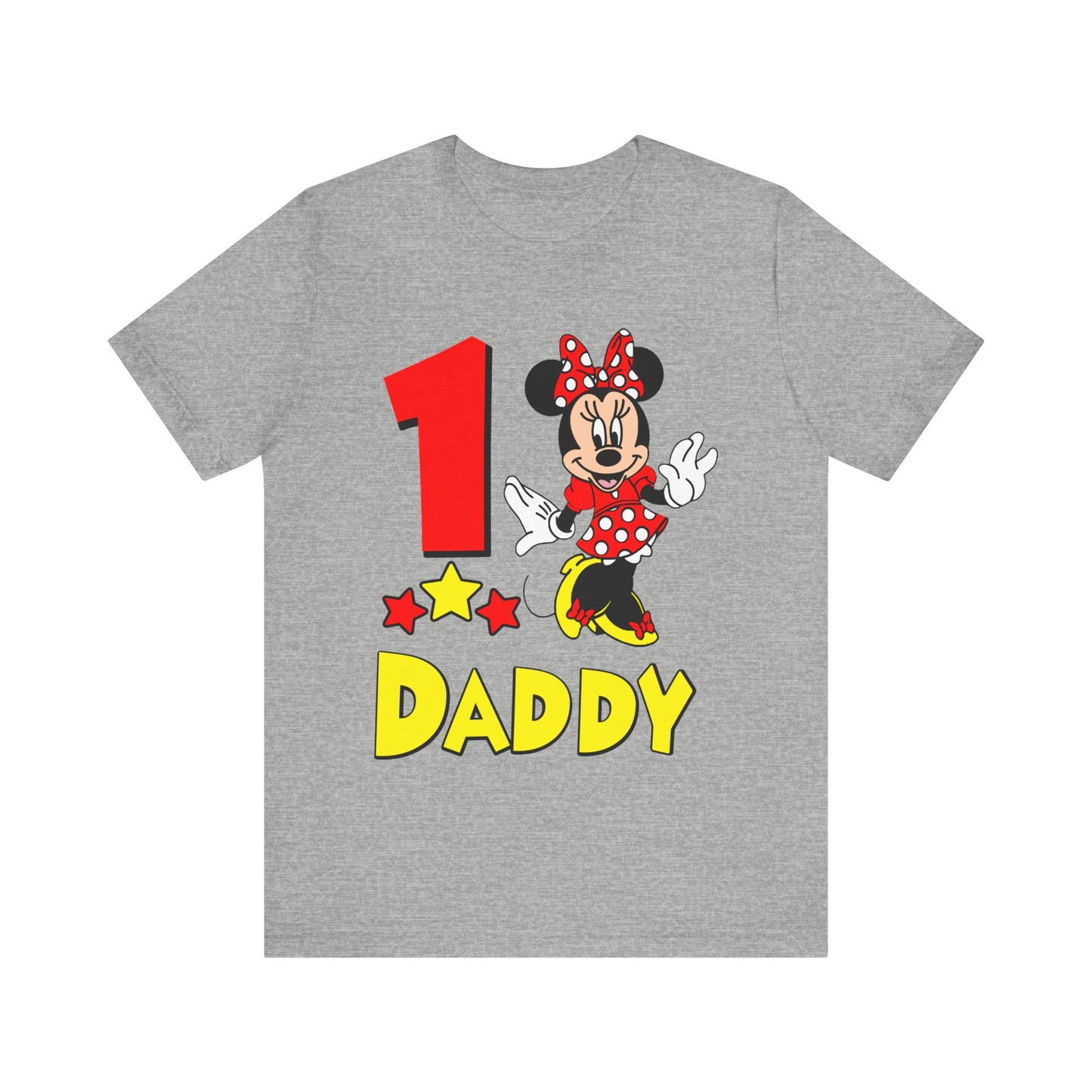 1st birthday - Minnie - Daddy shirt - Unisex Short Sleeve Tee