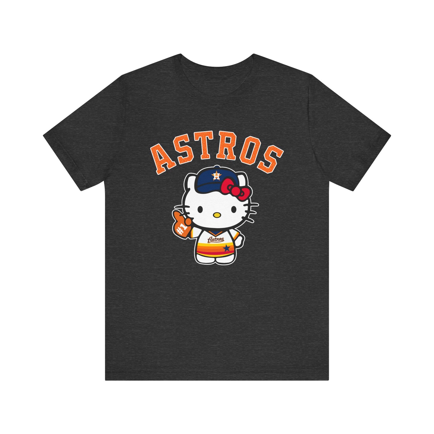 Astros - Houston - Kitty with Striped Jersey - Short Sleeve Tee