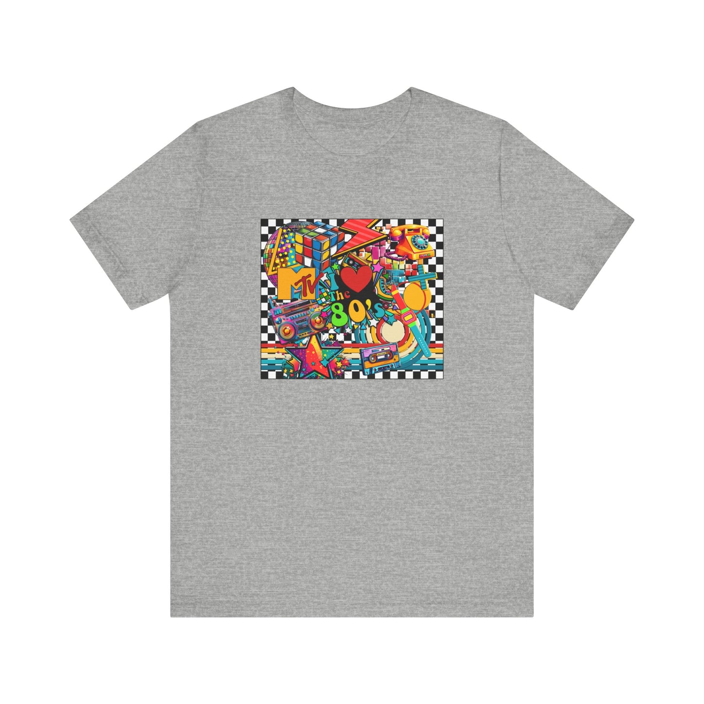 80s themed Unisex Jersey Short Sleeve Tee