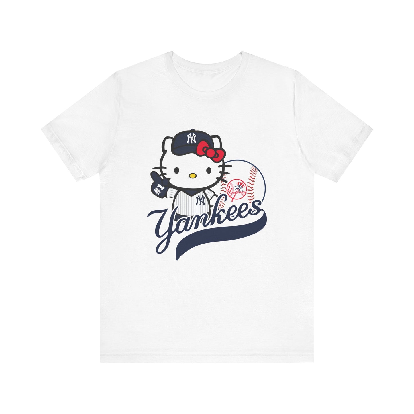 Kitty - Yankees - NY - Unisex Short Sleeve Tee