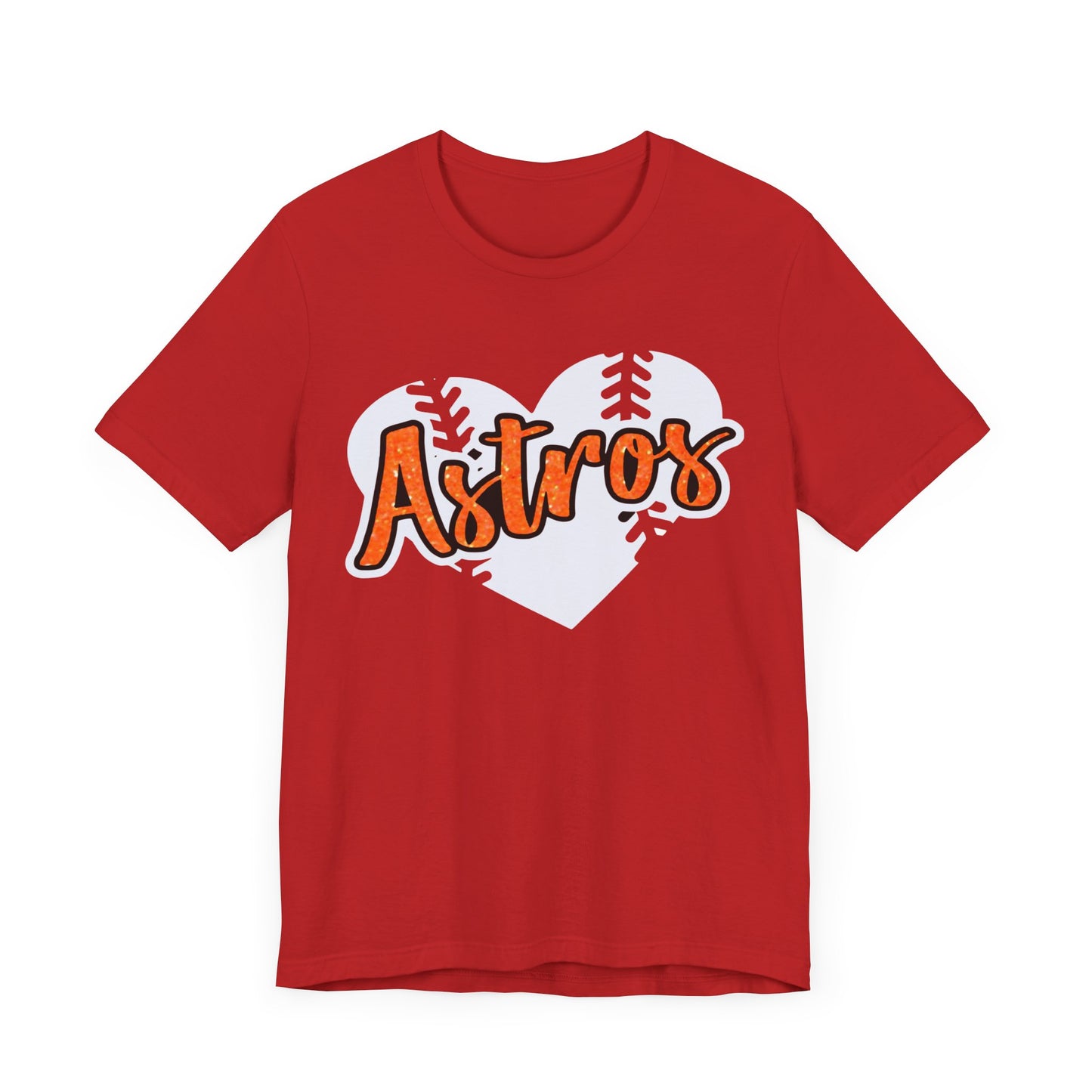 Astros Heart - baseball - Houston - Unisex Short Sleeve Tee