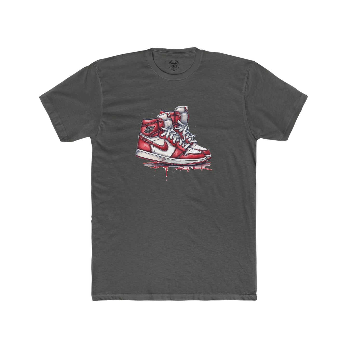 Jordan drip shoes (RED) Men's Cotton Crew Tee