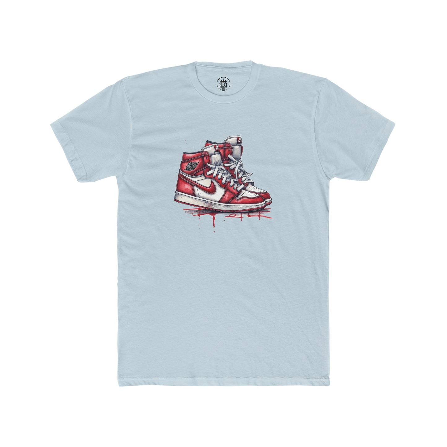 Jordan drip shoes (RED) Men's Cotton Crew Tee