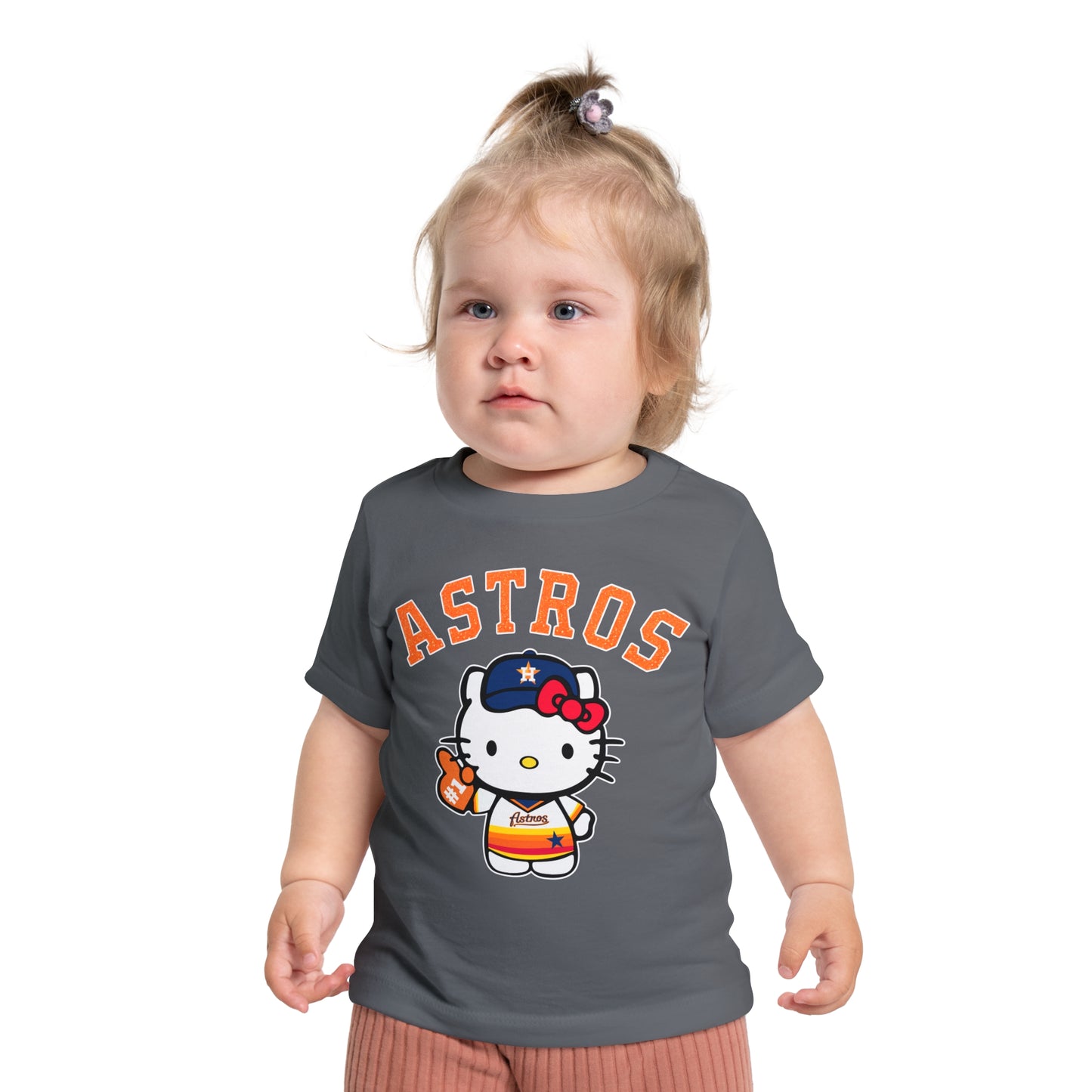 Astros - Houston - Kitty in Striped Jersey Baby Short Sleeve T-Shirt