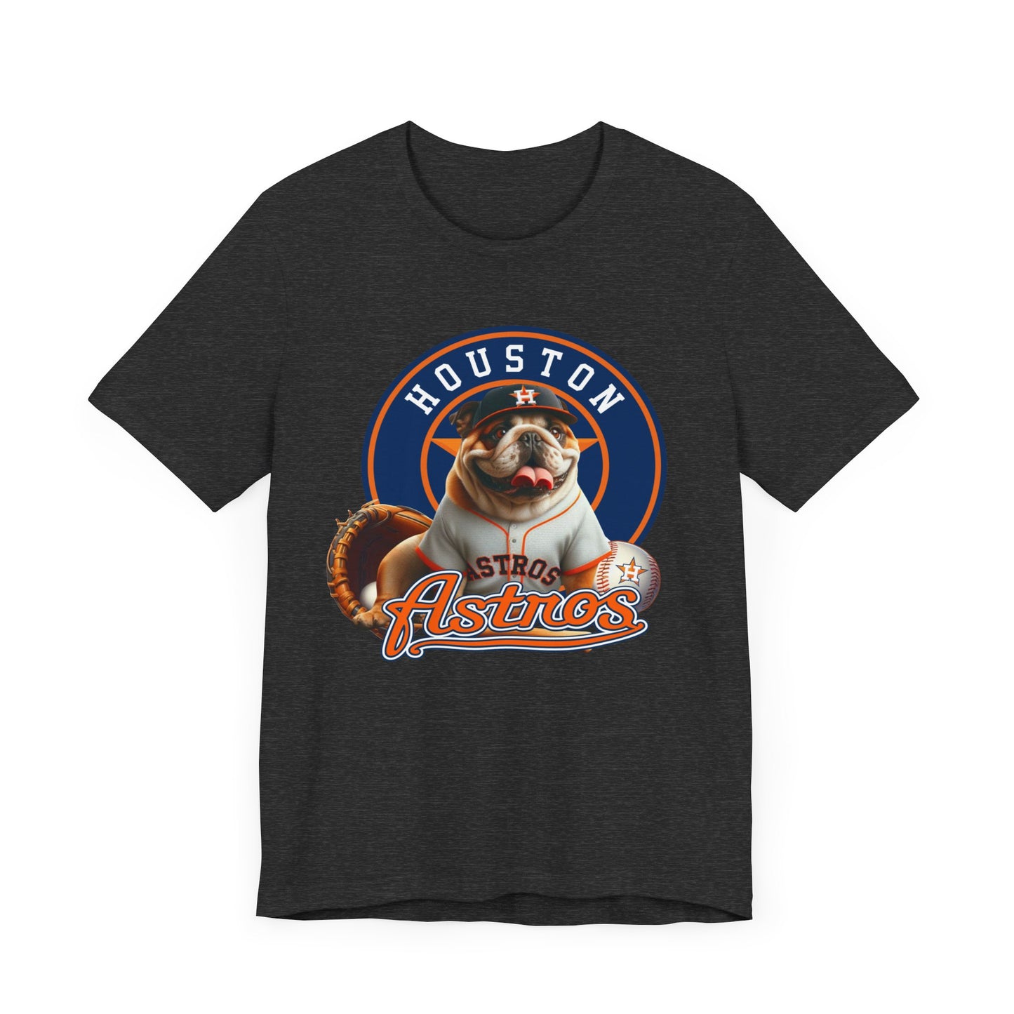Astros - English bulldog - Houston - Unisex Short Sleeve Tee