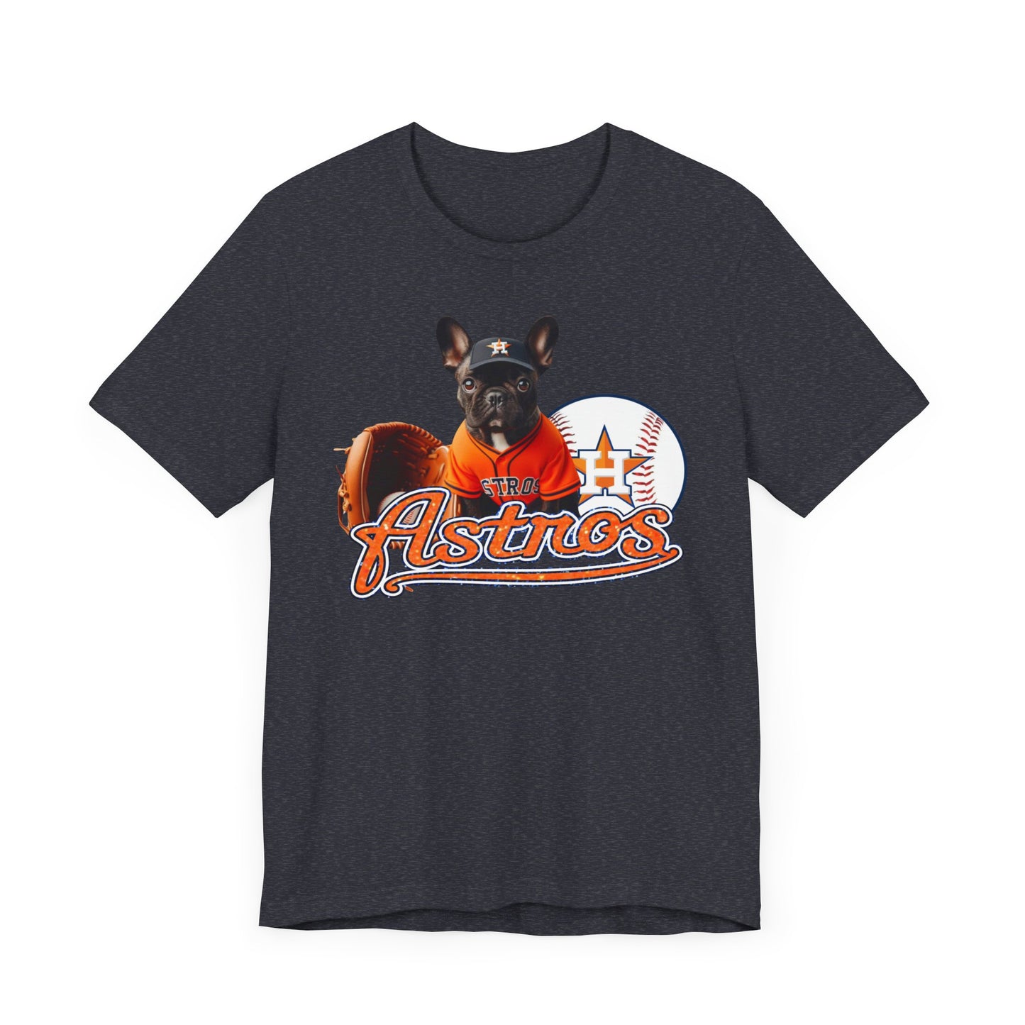 Astros - French bulldog - Houston - Unisex Short Sleeve Tee
