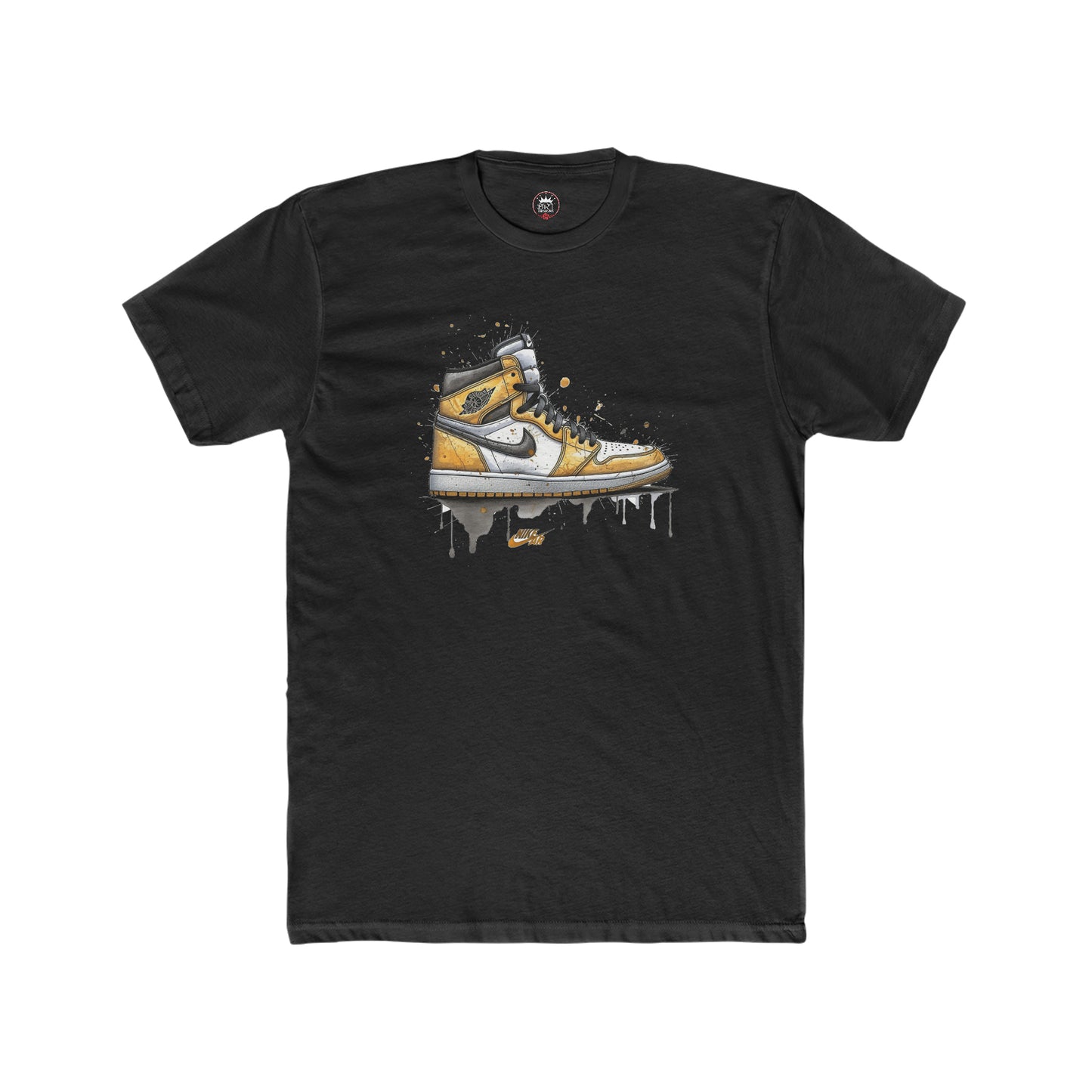 Jordan drip shoes (YELLOW AND WHITE) Men's Cotton Crew Tee