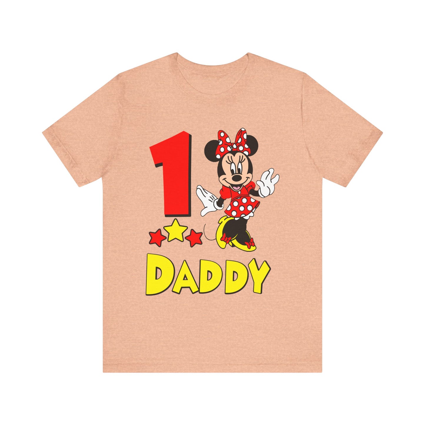 1st birthday - Minnie - Daddy shirt - Unisex Short Sleeve Tee