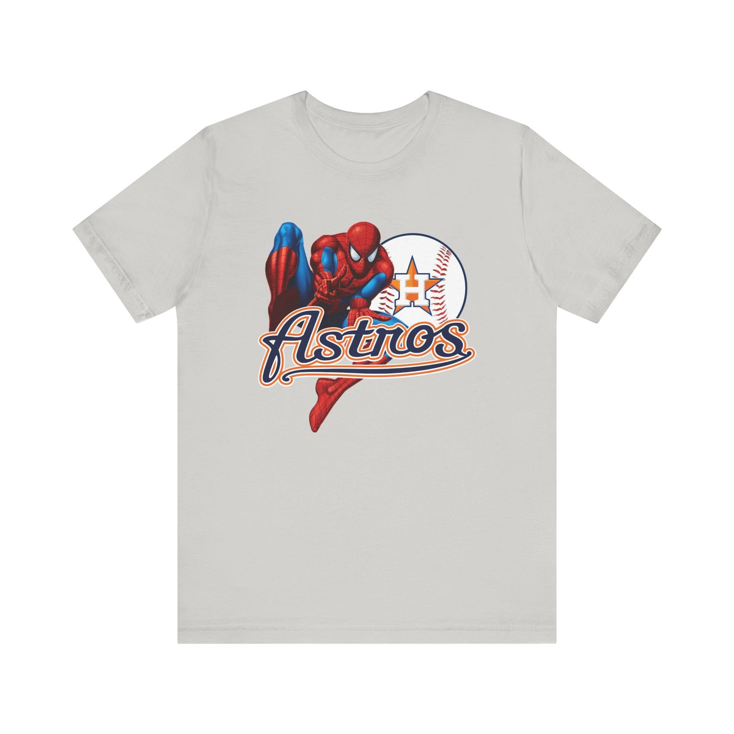 Astros - Spider - Houston - Navy letters (no glitter) - Unisex Short Sleeve Tee