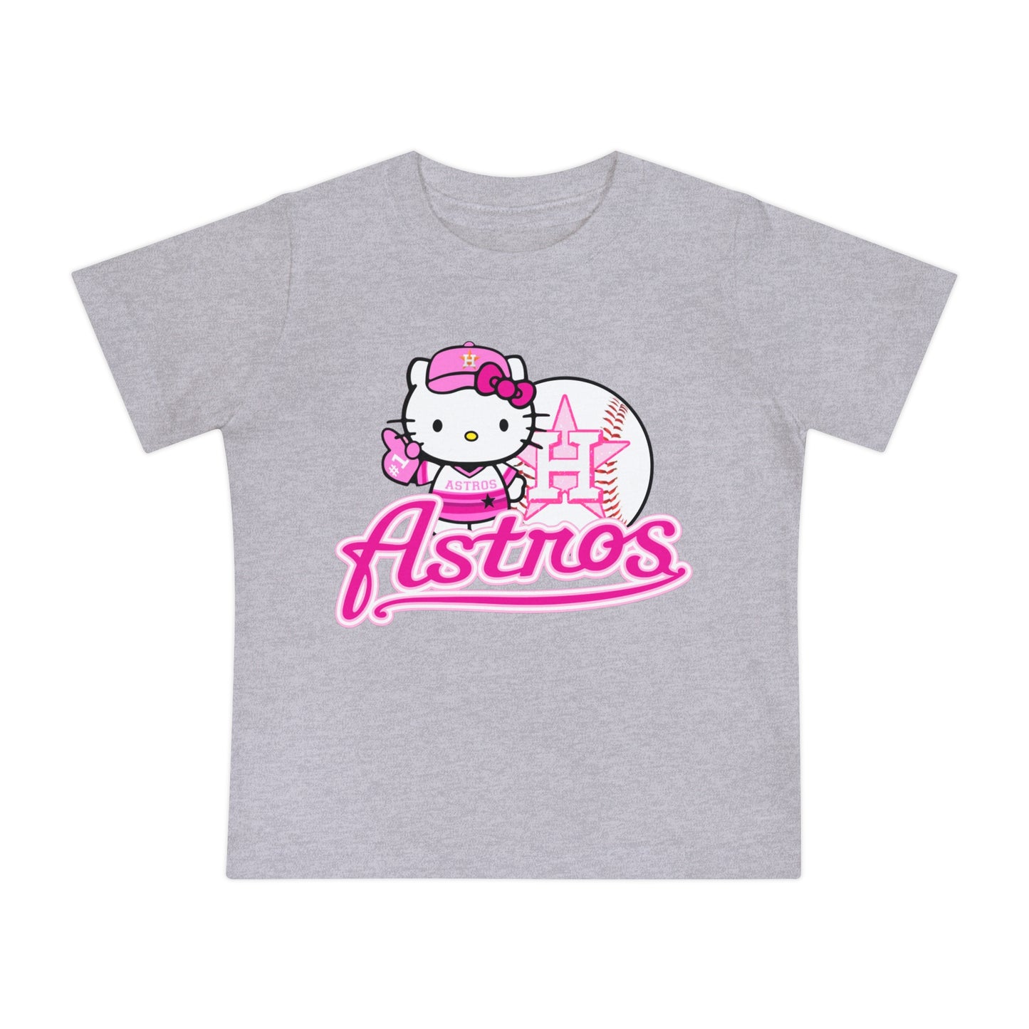 Astros - Houston - Pink Kitty -  Baby Short Sleeve T-Shirt