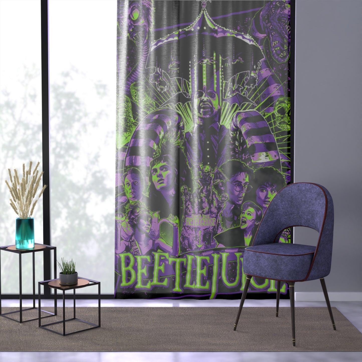 Beetlejuice Window Curtain