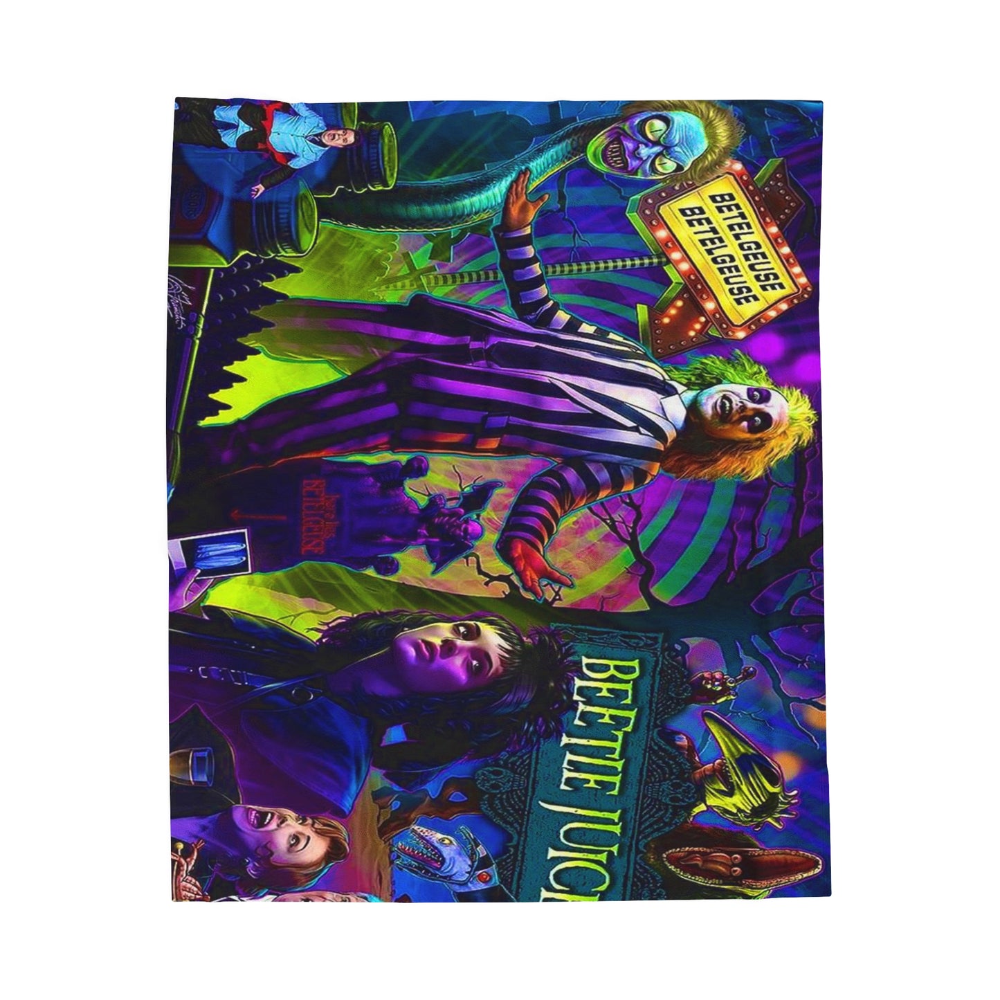 Beetlejuice Velveteen Plush Blanket