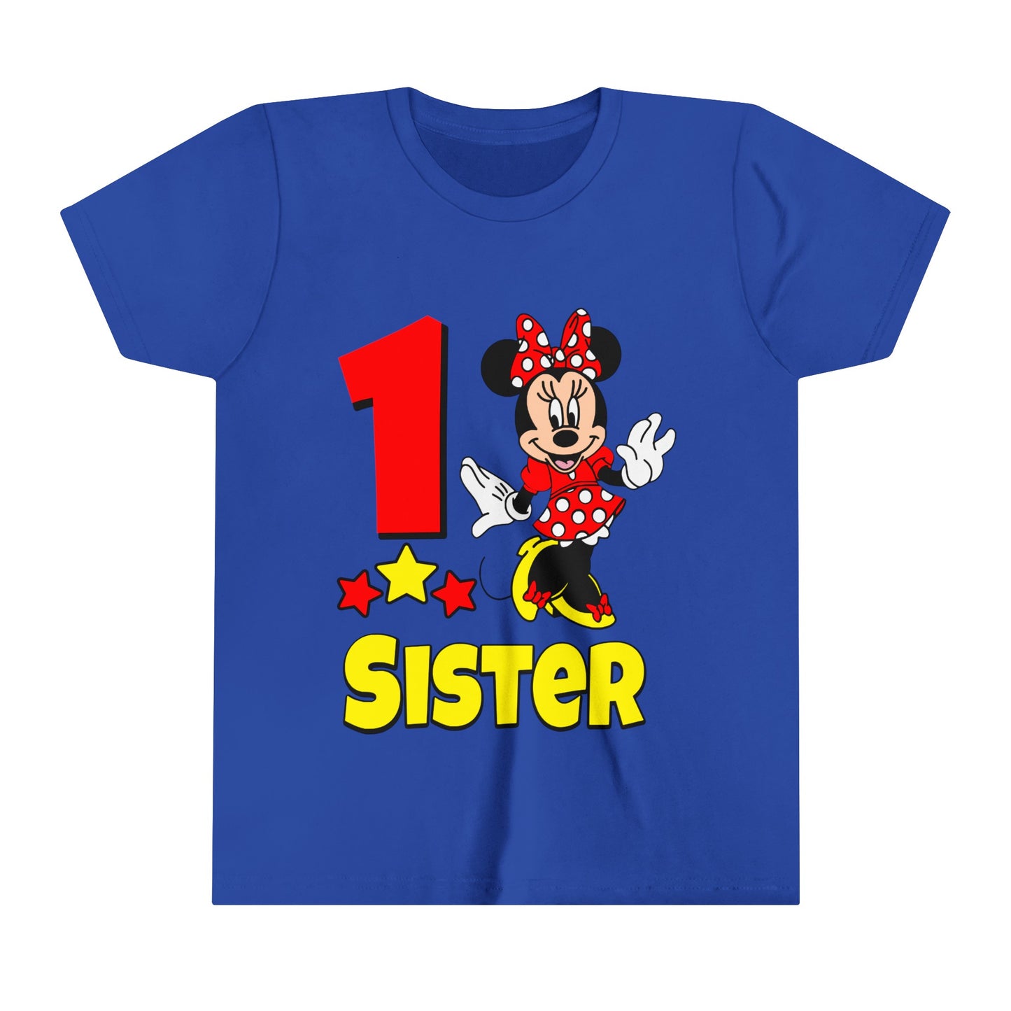 1st birthday Minnie Sister Youth Short Sleeve Tee