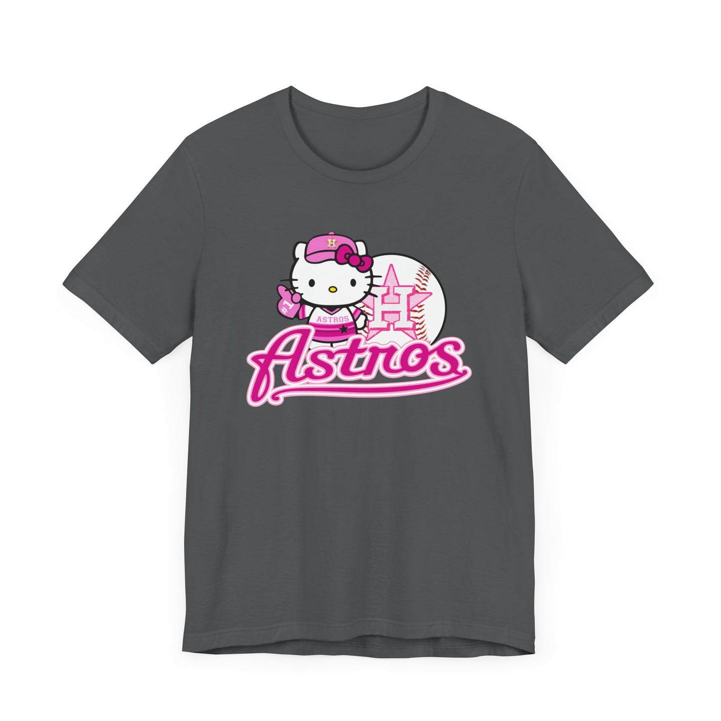 Pink Kitty Astros Unisex Jersey Short Sleeve Tee