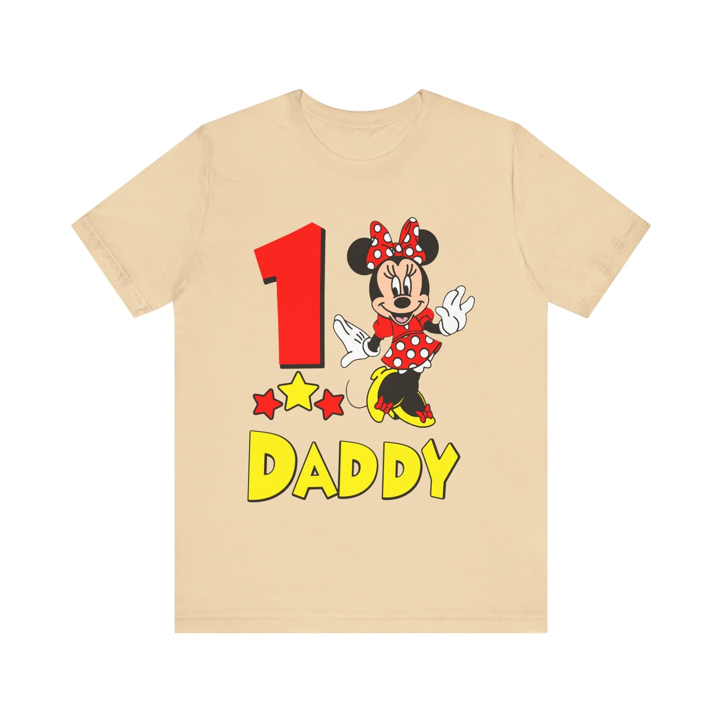 1st birthday - Minnie - Daddy shirt - Unisex Short Sleeve Tee