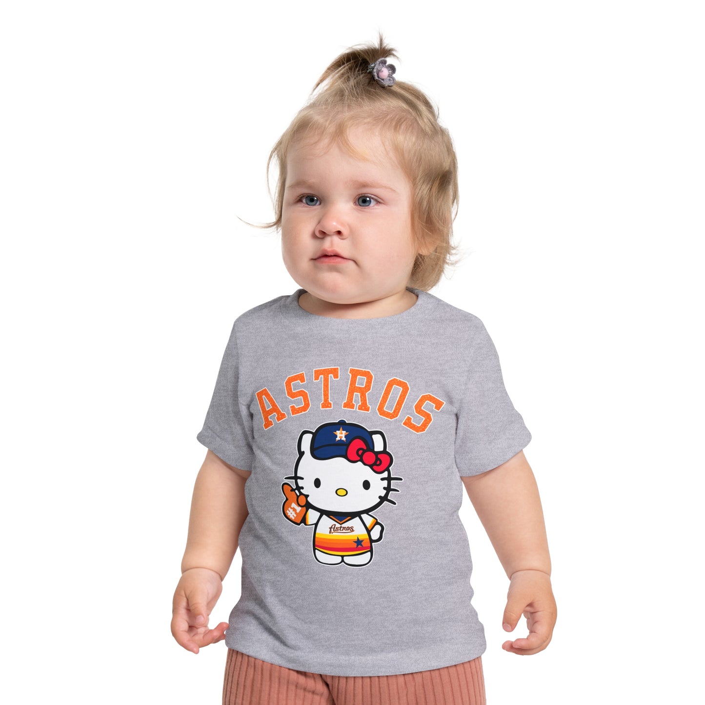 Astros - Houston - Kitty in Striped Jersey Baby Short Sleeve T-Shirt