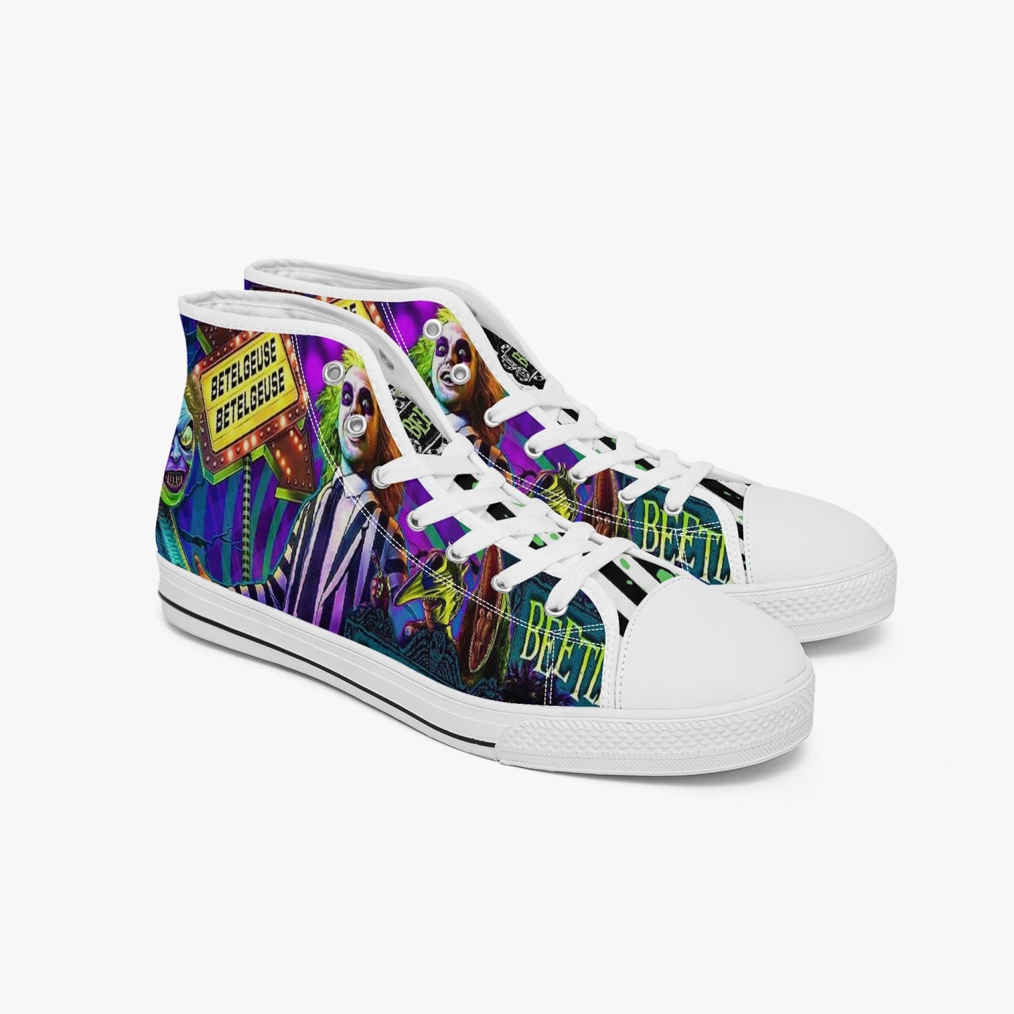 Beetlejuice High-top Canvas Shoes - Custom designed