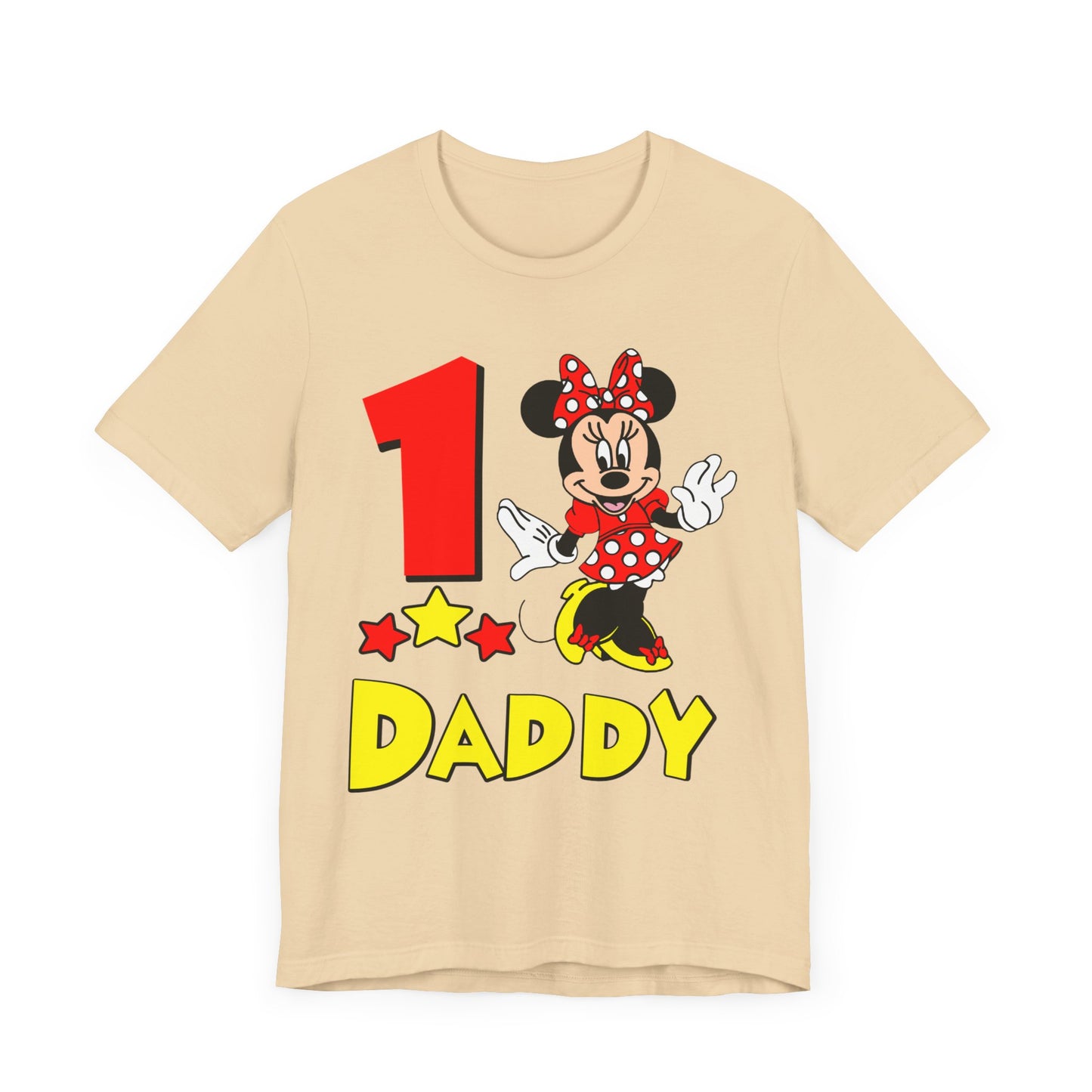 1st birthday - Minnie - Daddy shirt - Unisex Short Sleeve Tee