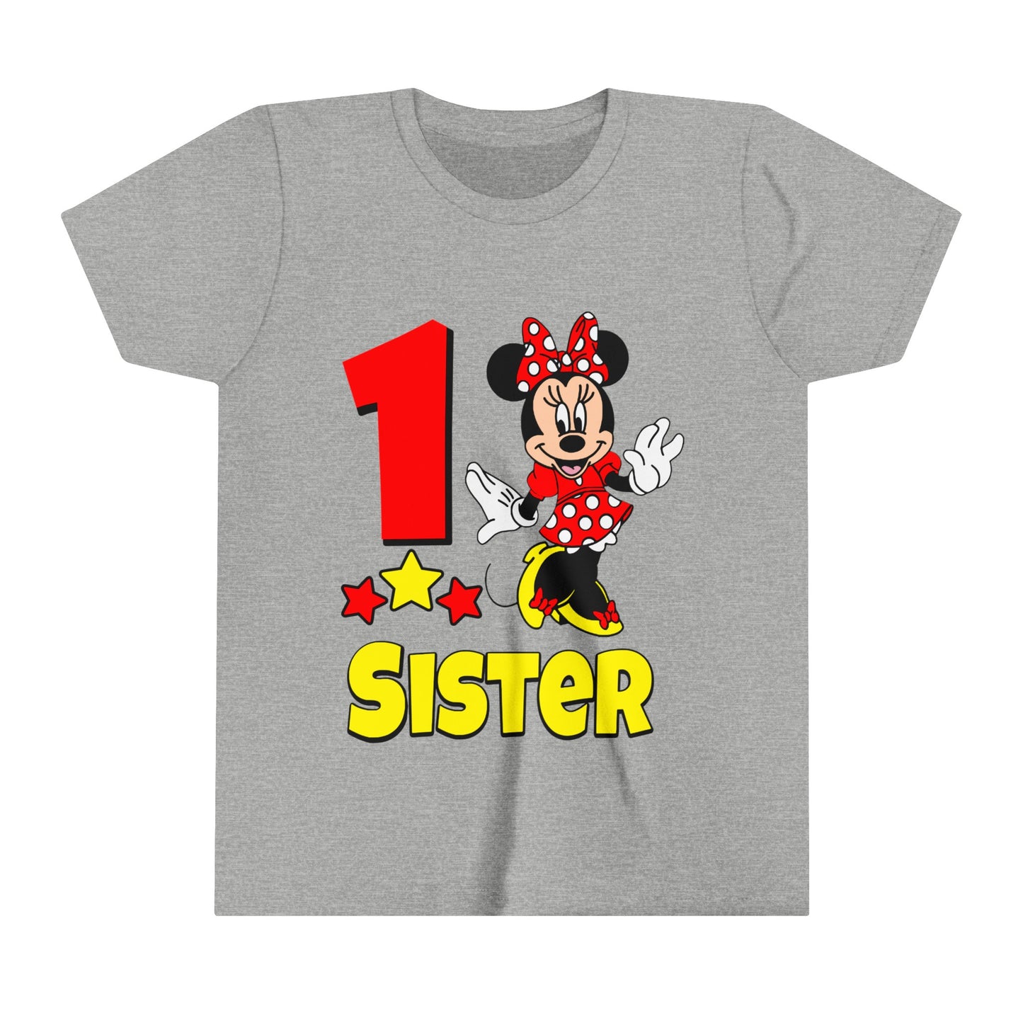 1st birthday Minnie Sister Youth Short Sleeve Tee