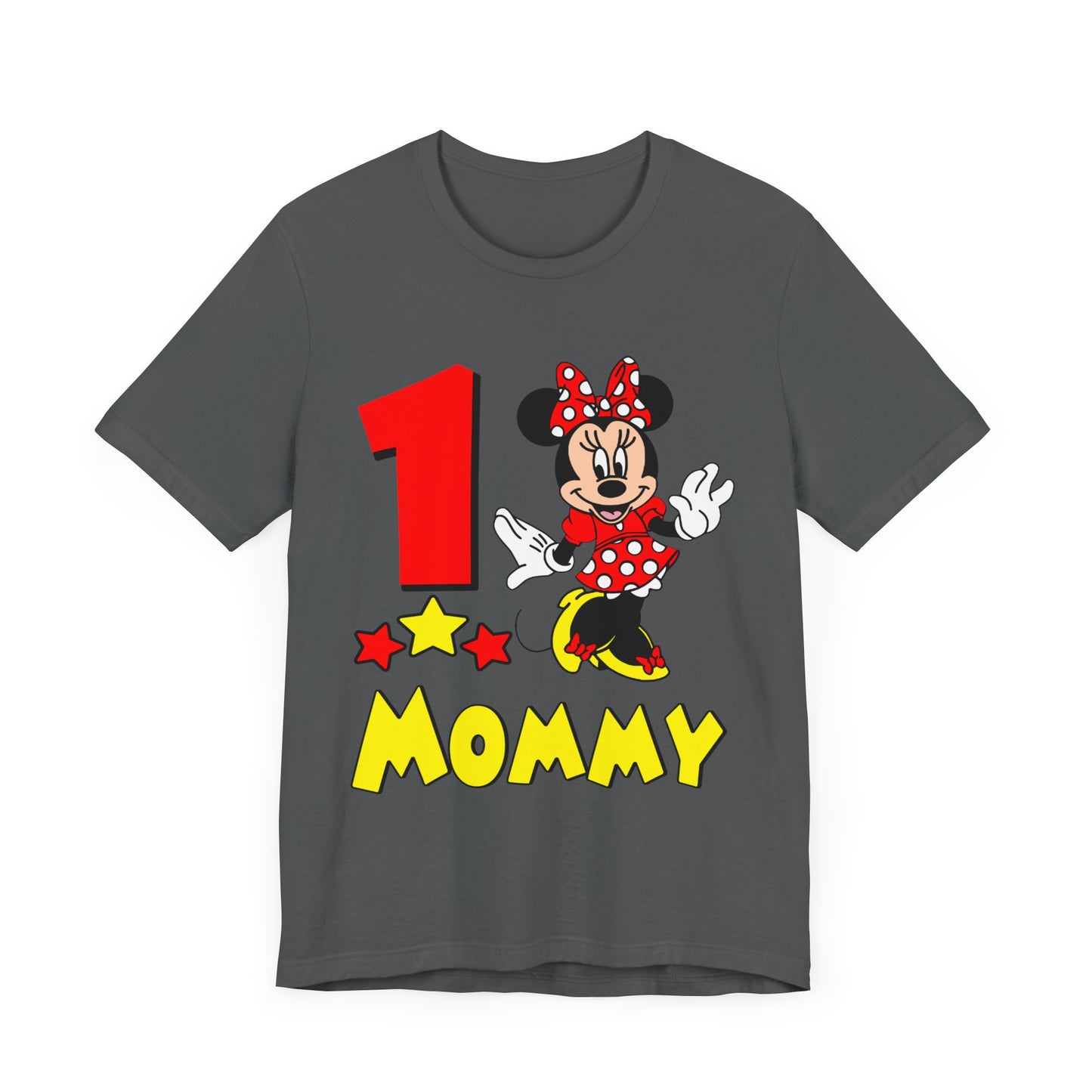 1st birthday - Minnie - Mommy shirt - Unisex Short Sleeve Tee