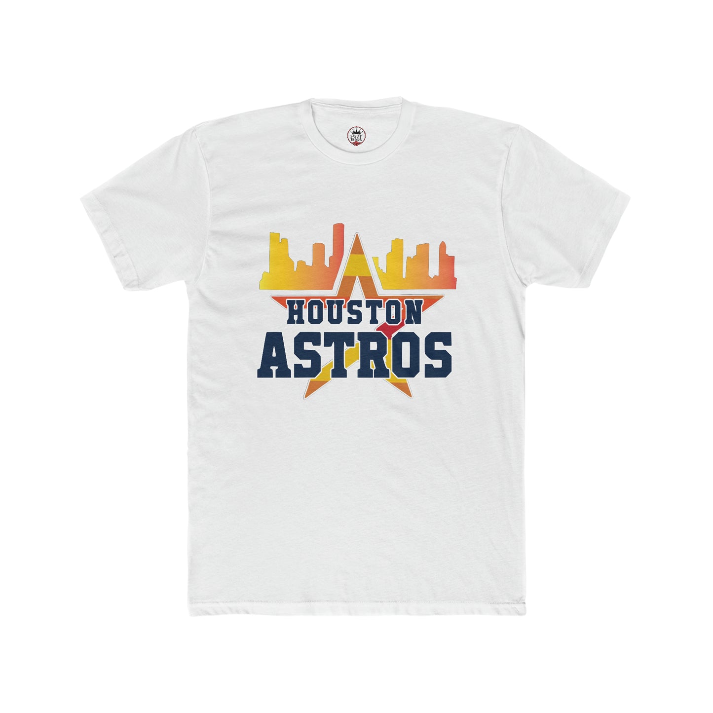 Houston Astros throwback with skyline Men's Cotton Crew Tee