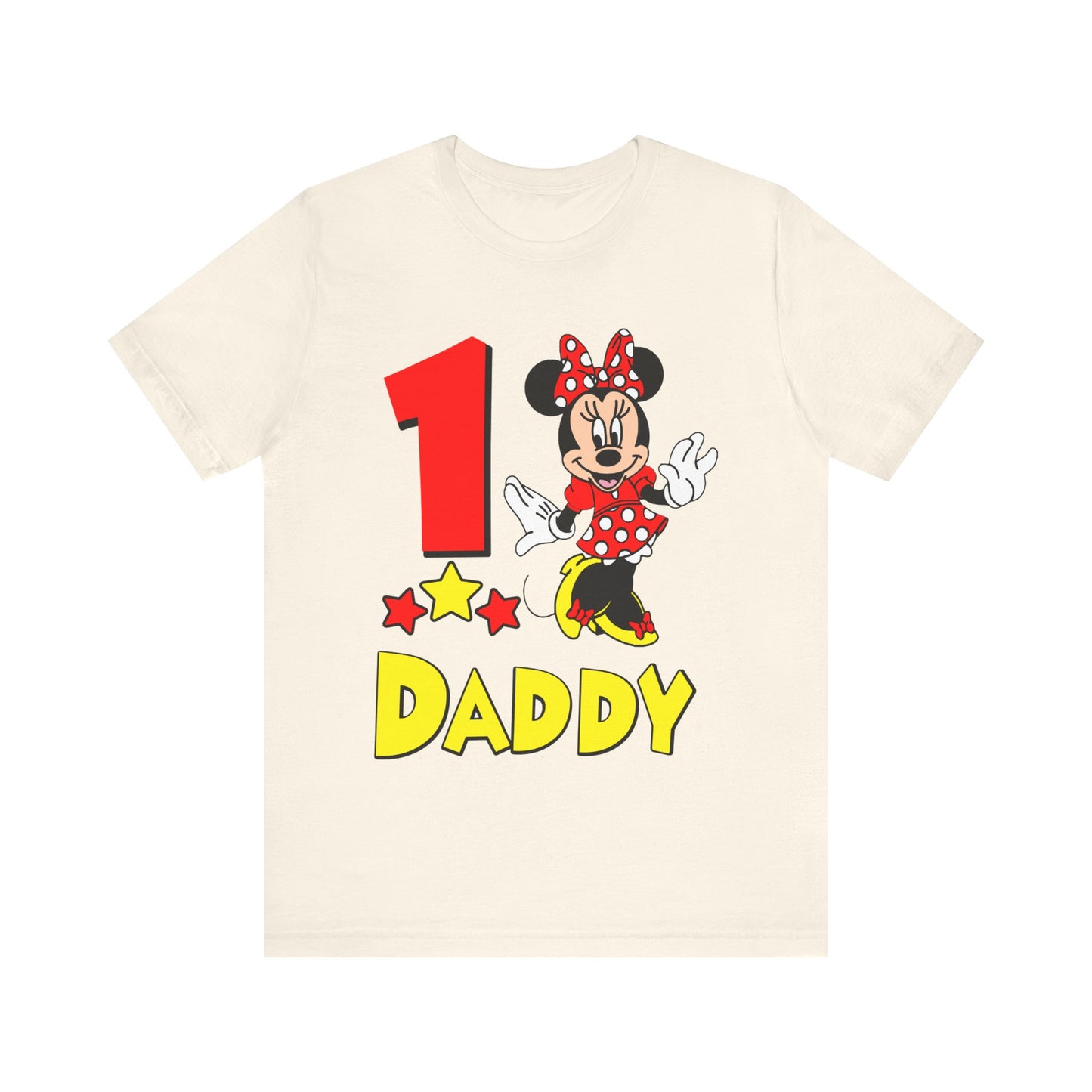 1st birthday - Minnie - Daddy shirt - Unisex Short Sleeve Tee