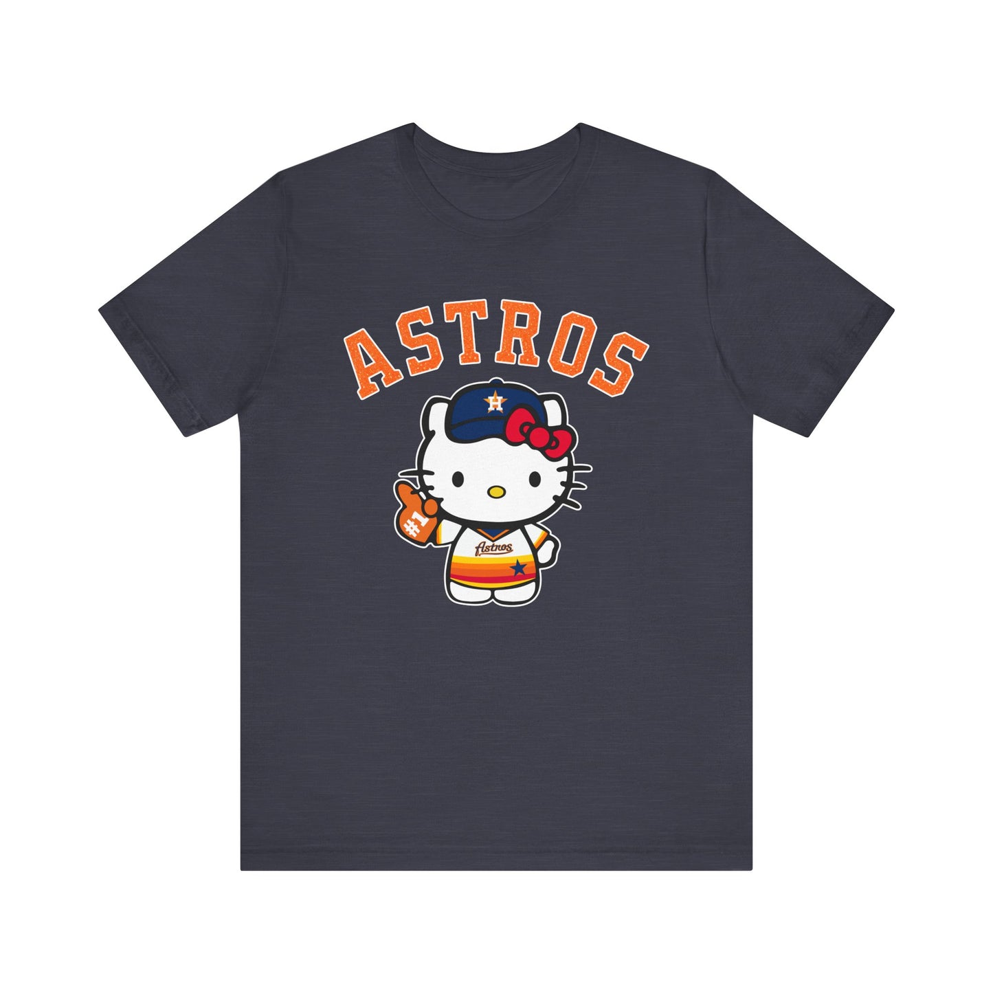 Astros - Houston - Kitty with Striped Jersey - Short Sleeve Tee