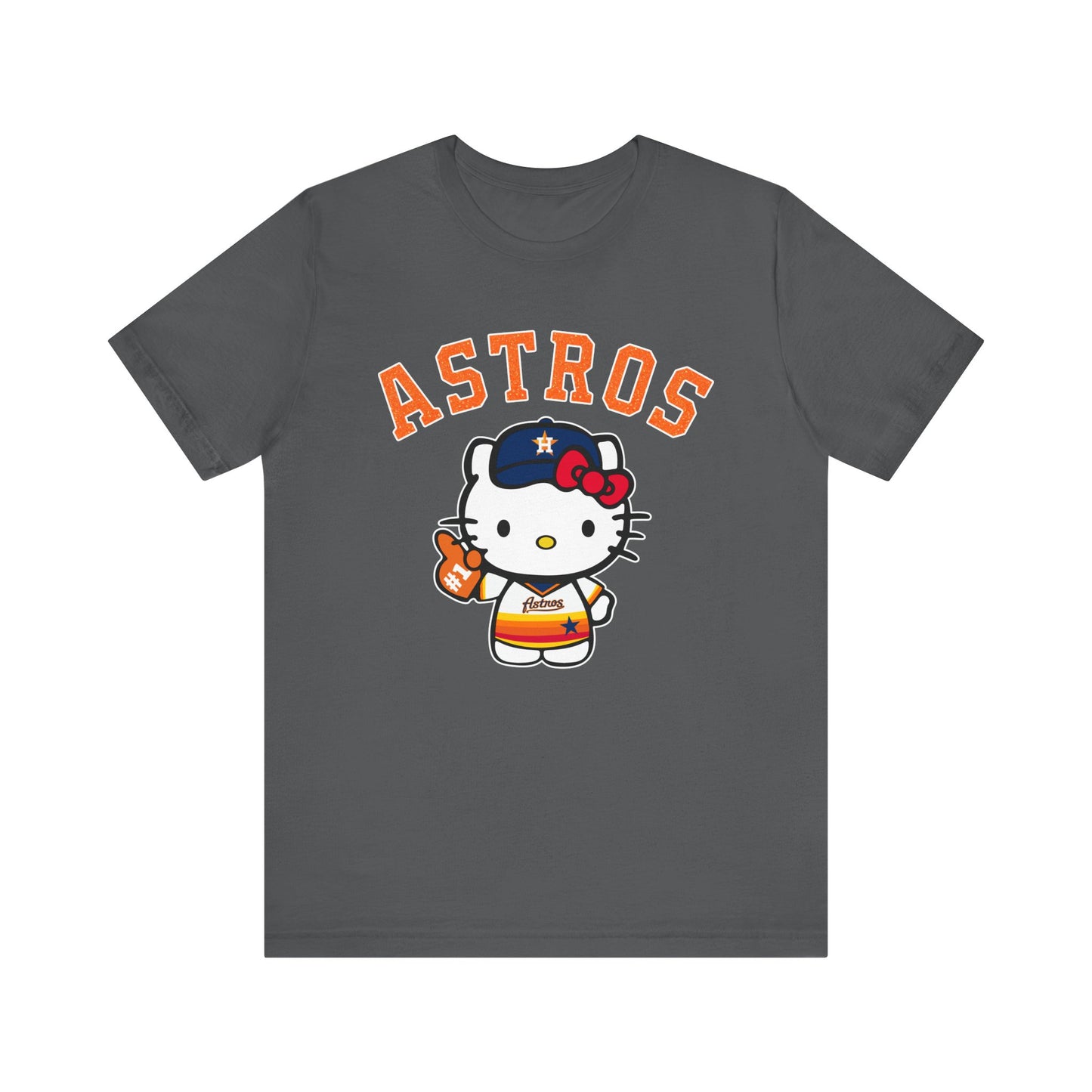 Astros - Houston - Kitty with Striped Jersey - Short Sleeve Tee