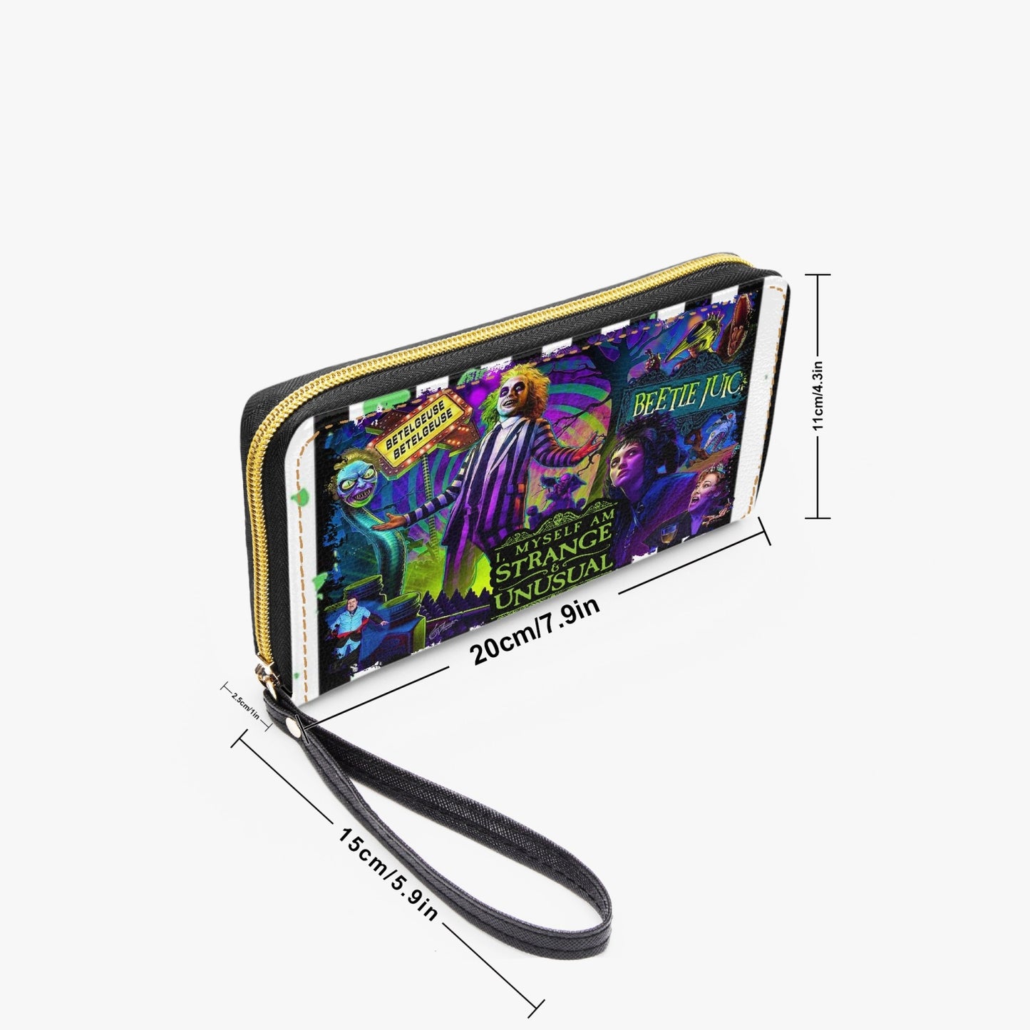 Beetlejuice Leather Wristlet Clutch Wallet