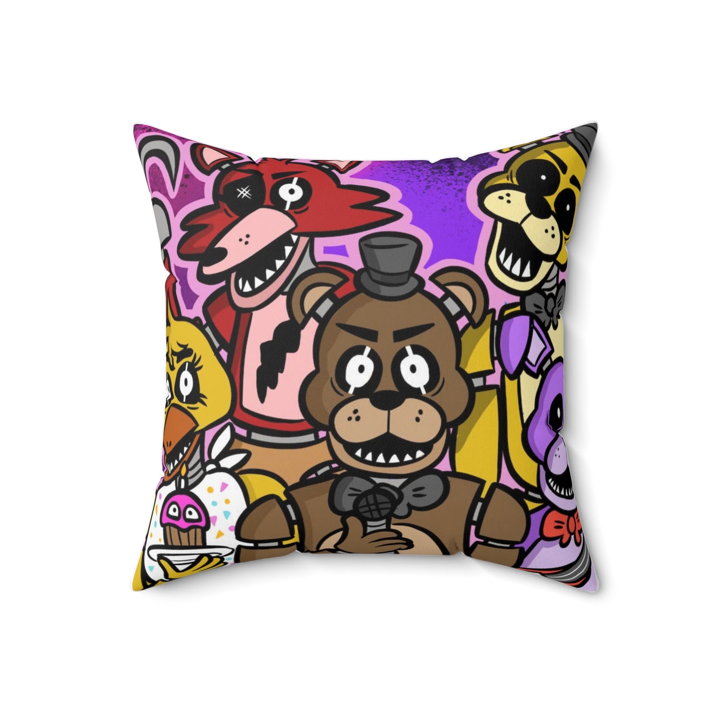 Five Nights at Freddys Spun Polyester Square Pillow