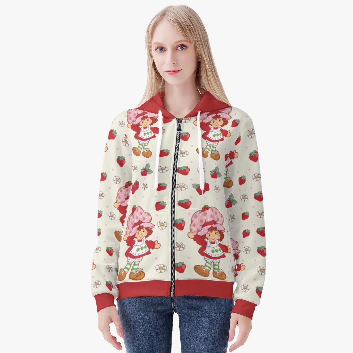 Strawberry Shortcake Full Zip Up Hoodie